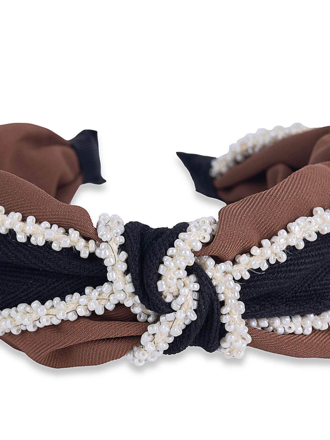 Modest Pearl Headband Brown