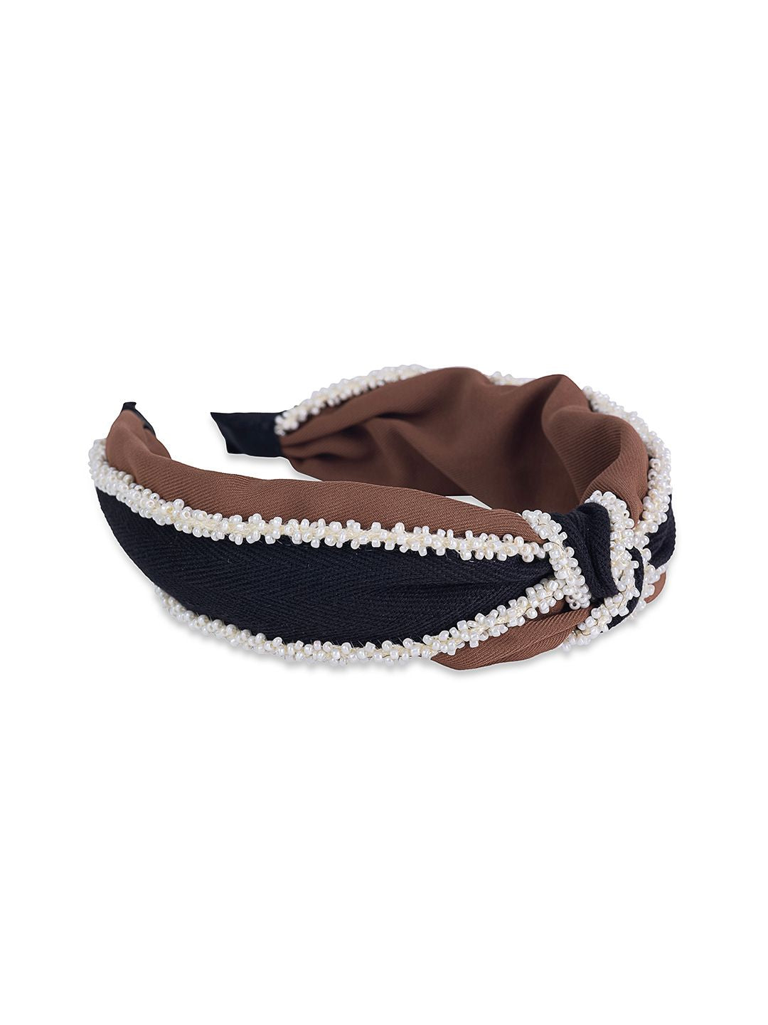 Modest Pearl Headband Brown