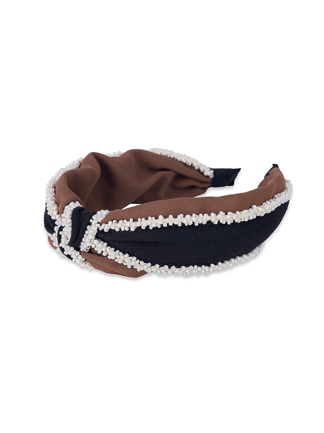 Modest Pearl Headband Brown