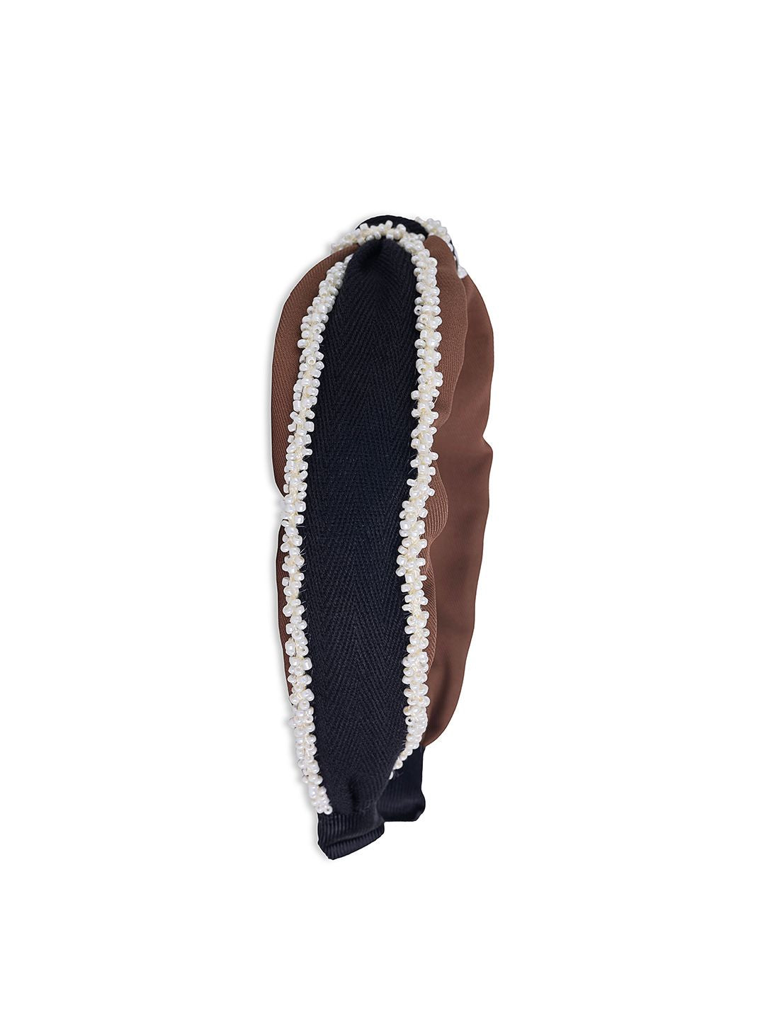 Modest Pearl Headband Brown