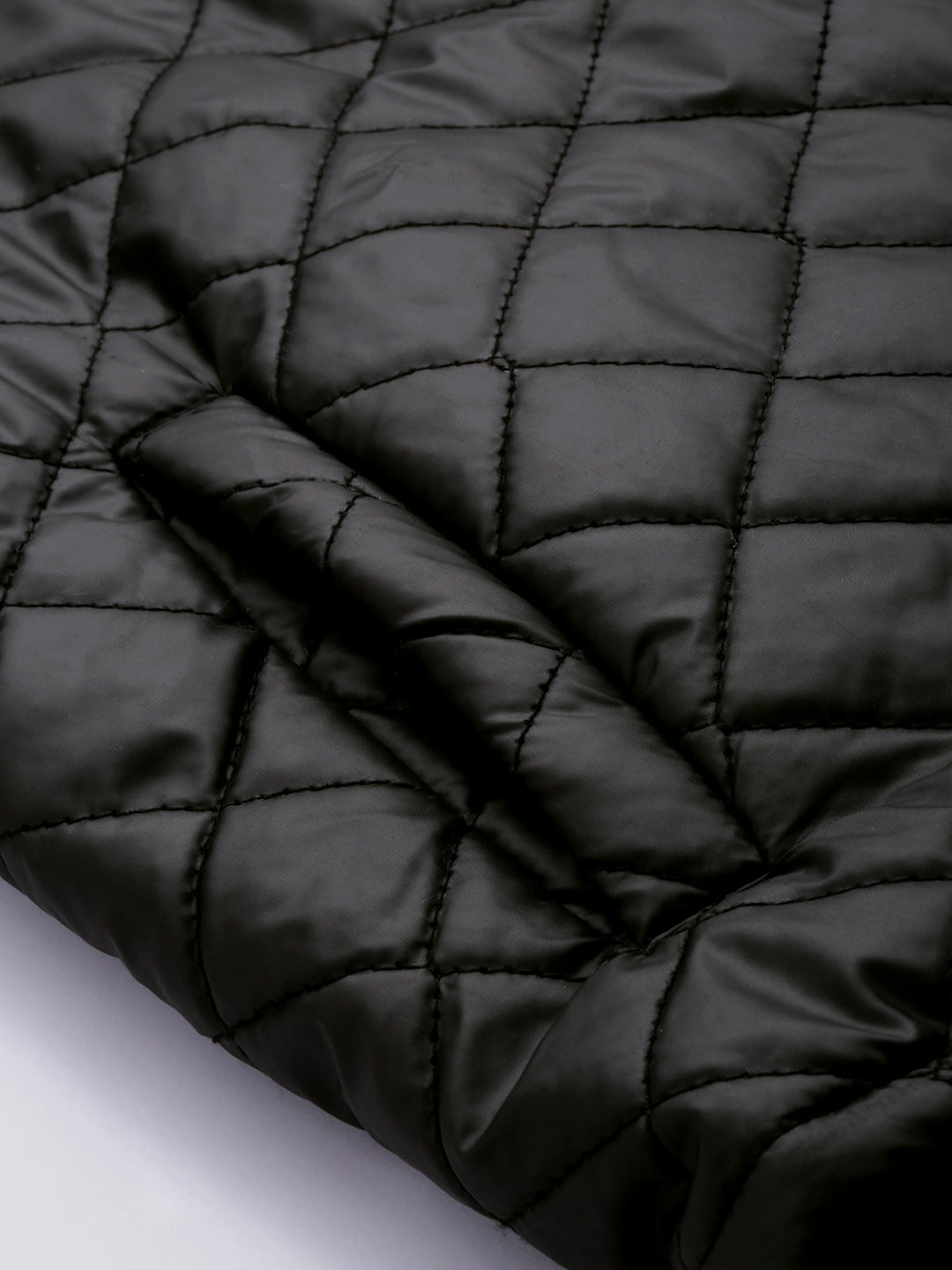 Black Quilted Hooded Puffer Jacket