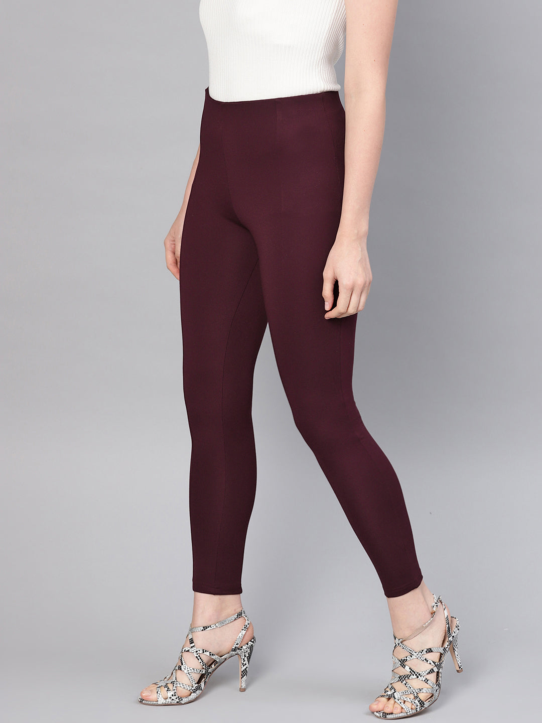 Burgundy Pintuck Jegging