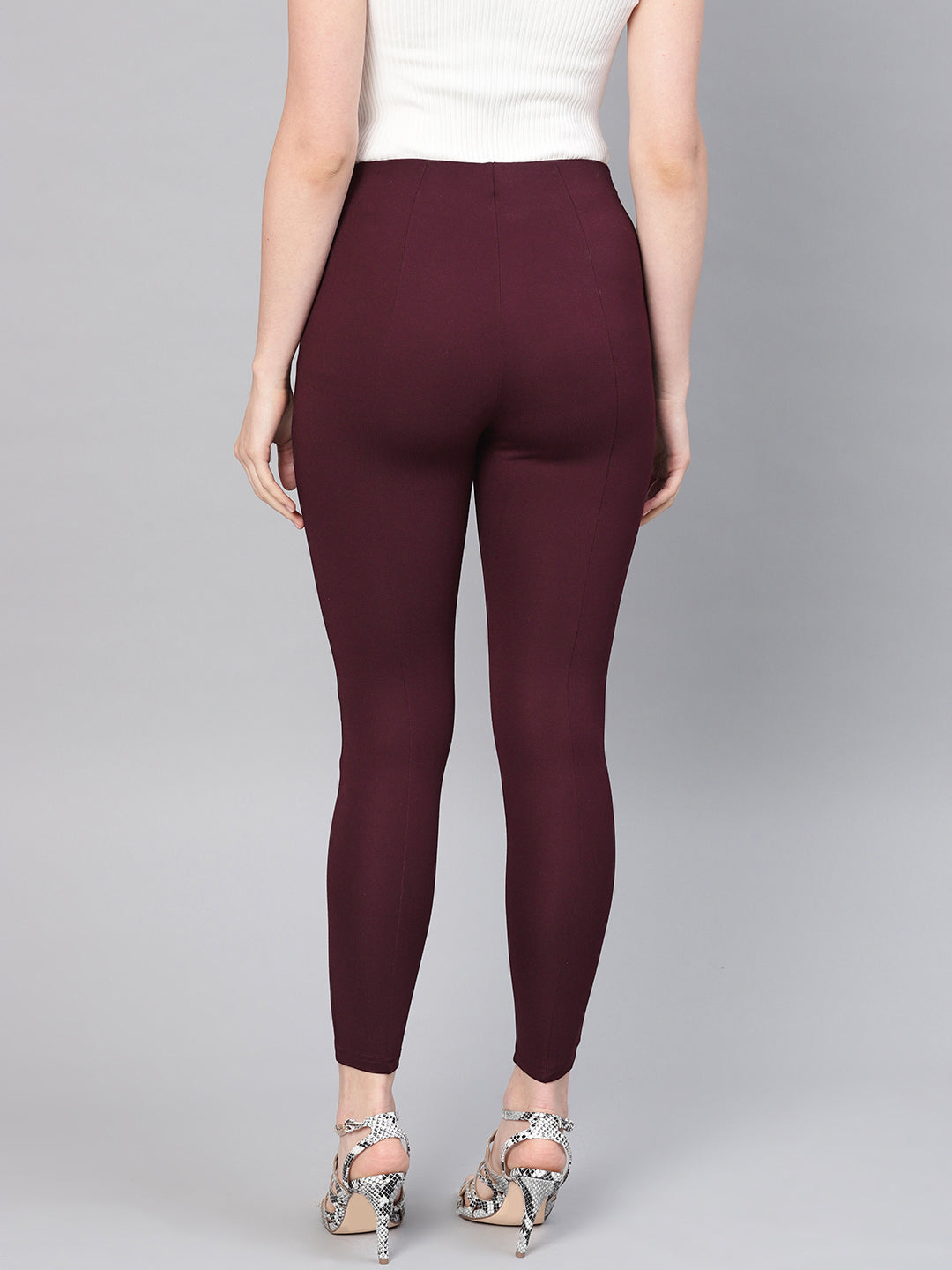 Burgundy Pintuck Jegging