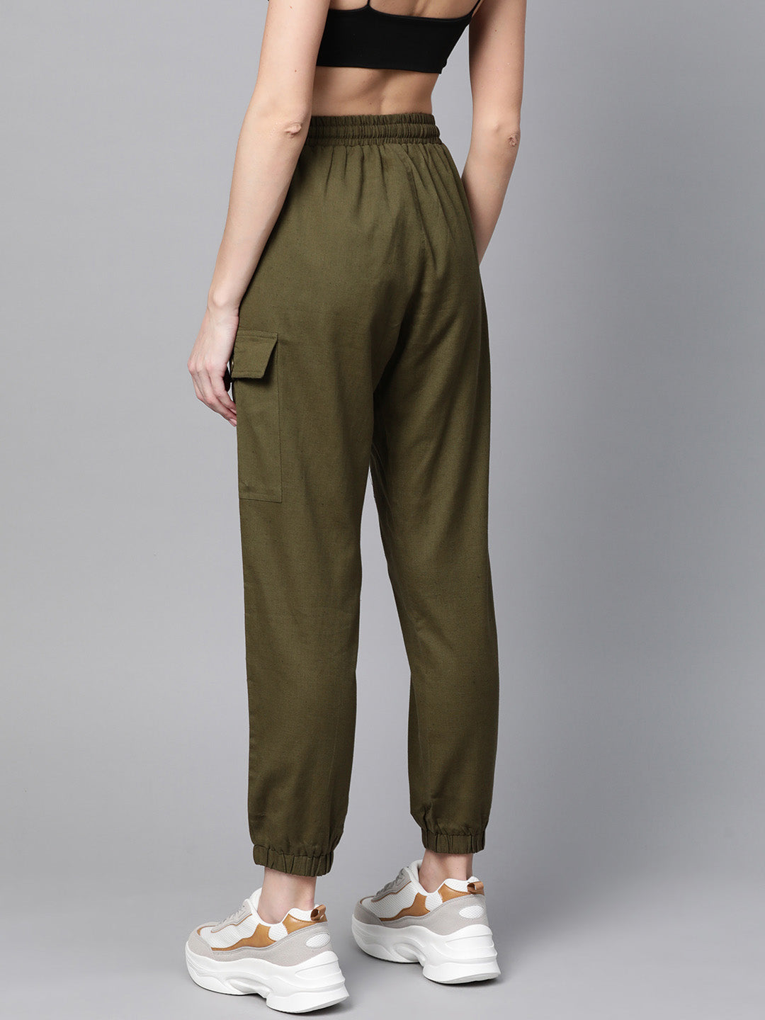 Olive Side Pocket Joggers