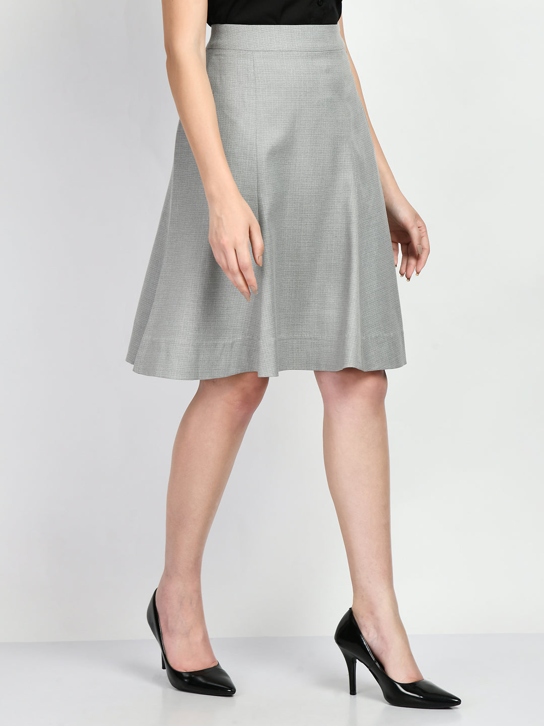 Exude Decisiveness Checked A-line Skirt