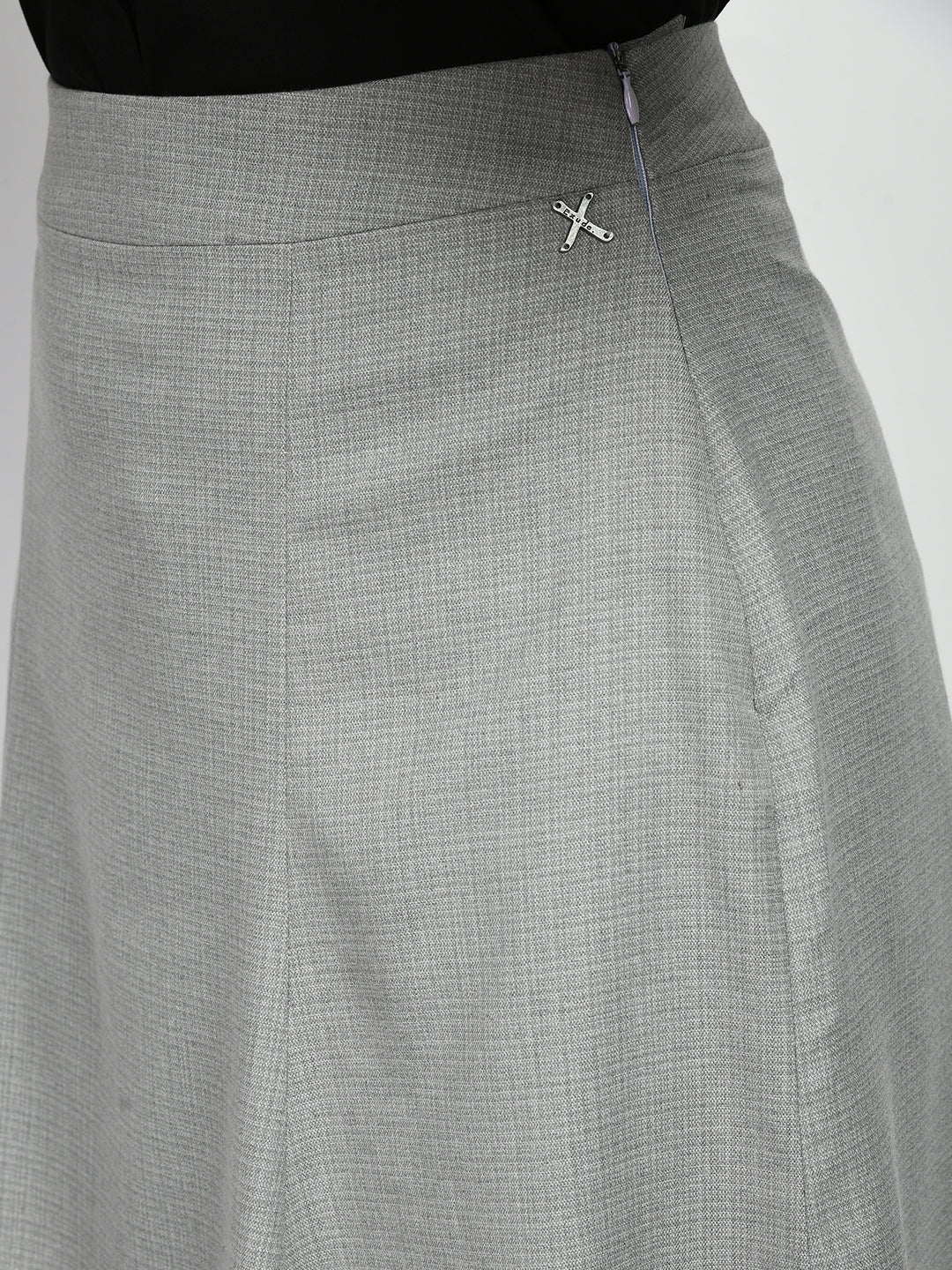 Exude Decisiveness Checked A-line Skirt