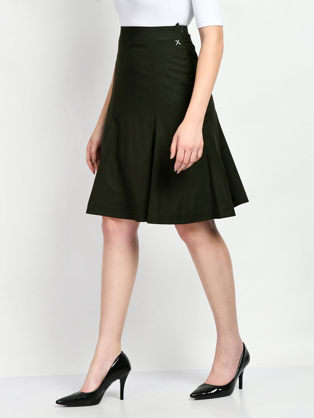 Exude Loyalty Solid A-line Skirt