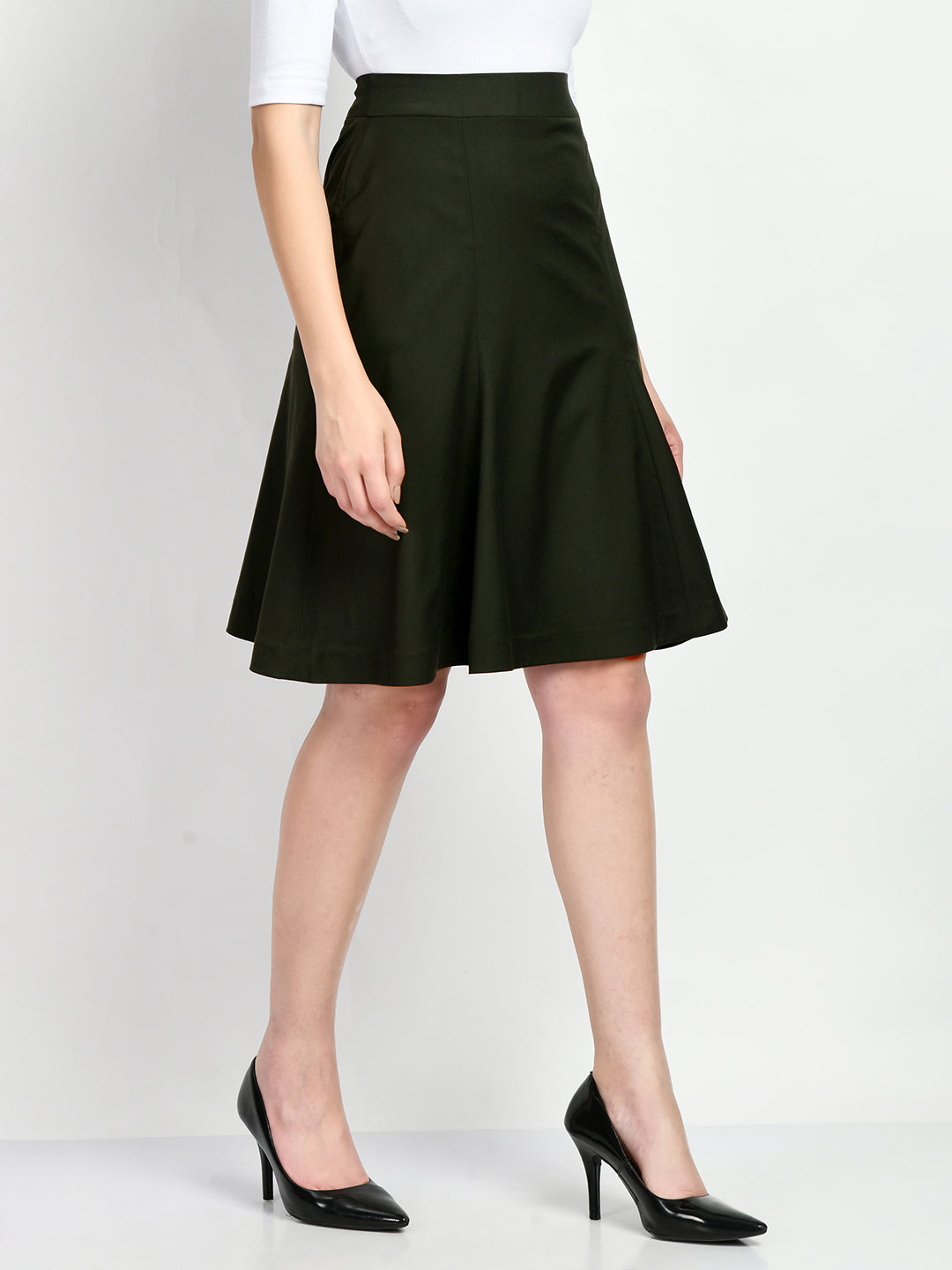 Exude Loyalty Solid A-line Skirt