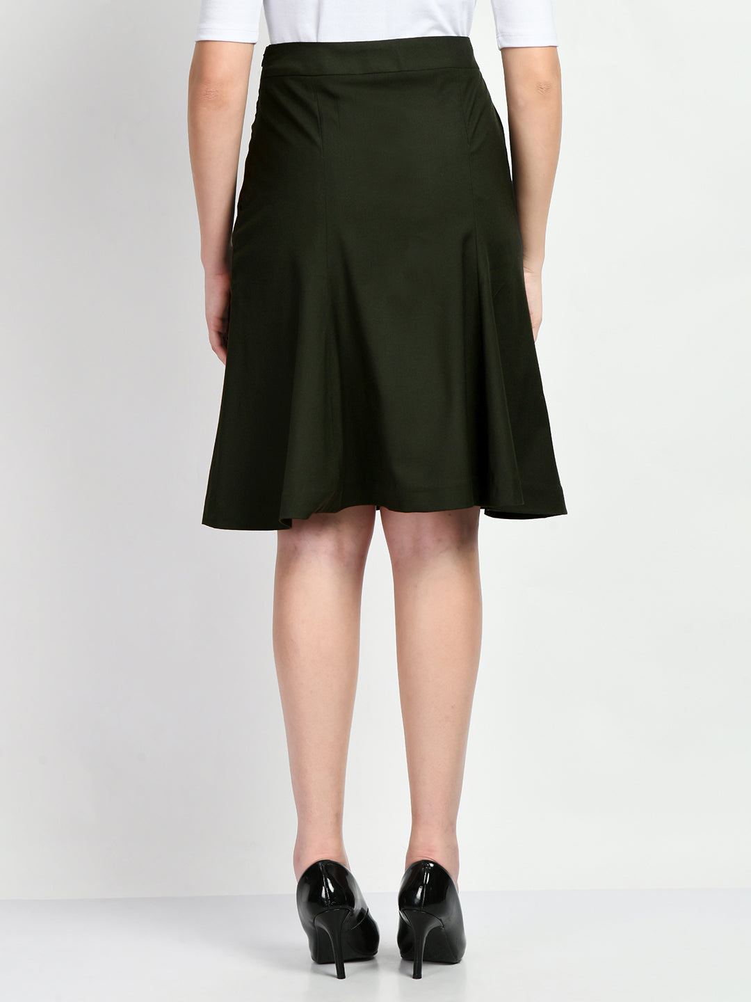 Exude Loyalty Solid A-line Skirt