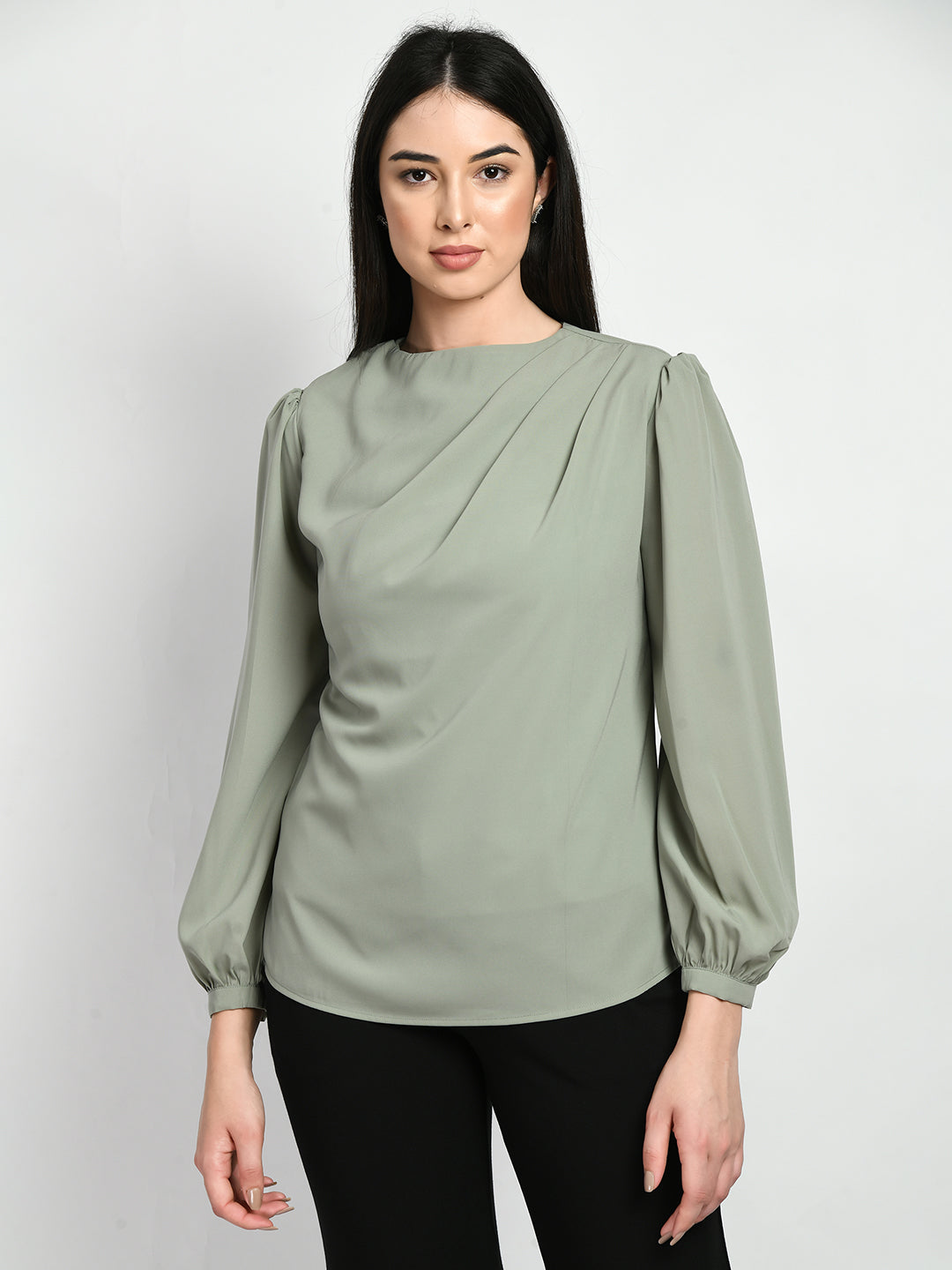 Exude Genius Pleat Detail Top