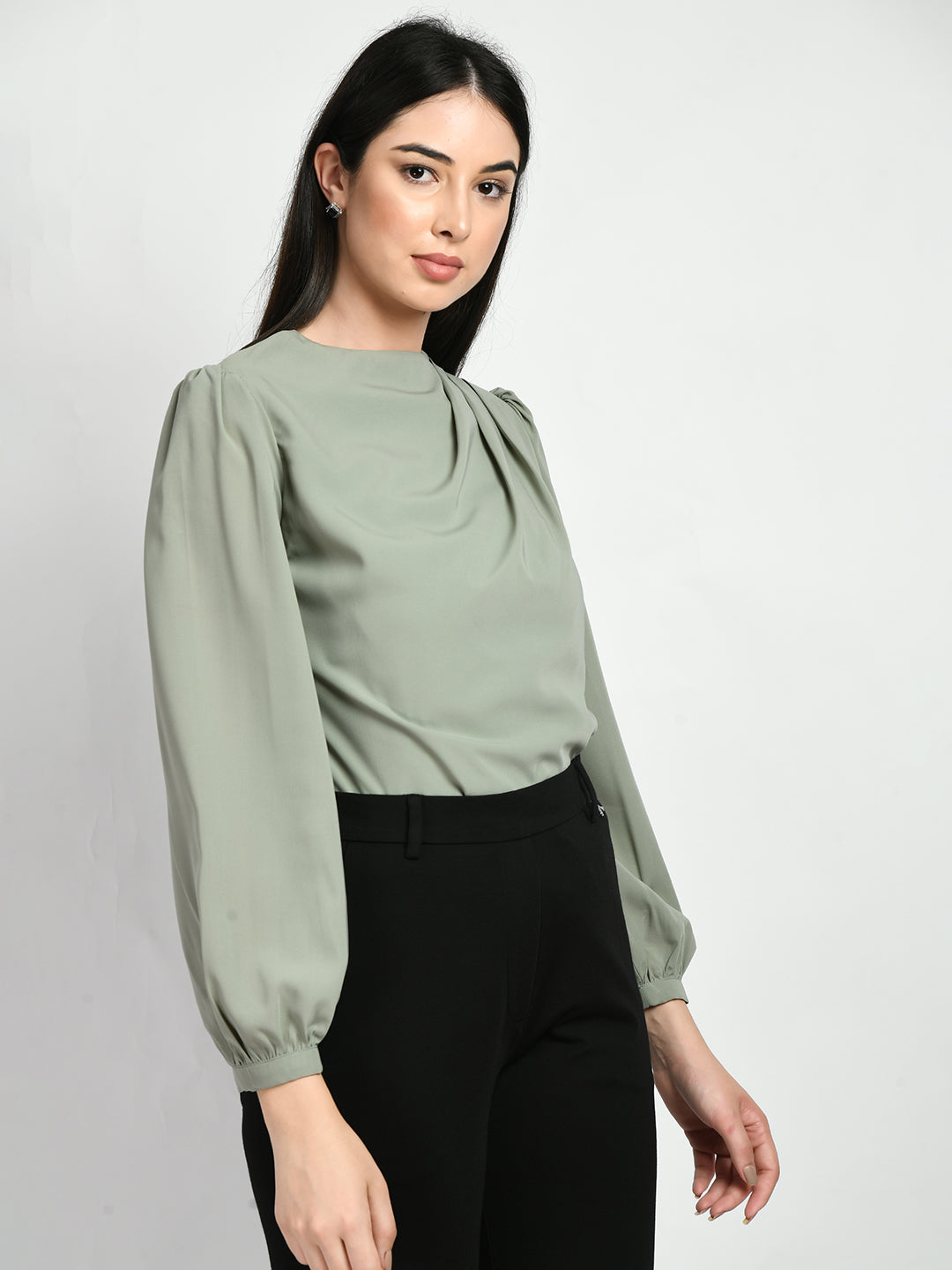 Exude Genius Pleat Detail Top