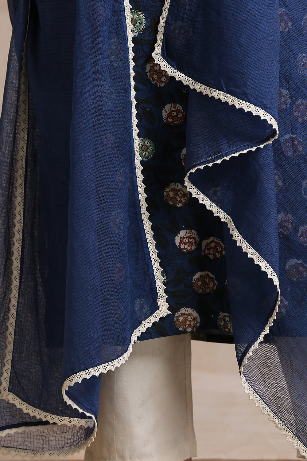 Indigo Blue Kota Doria Dupatta