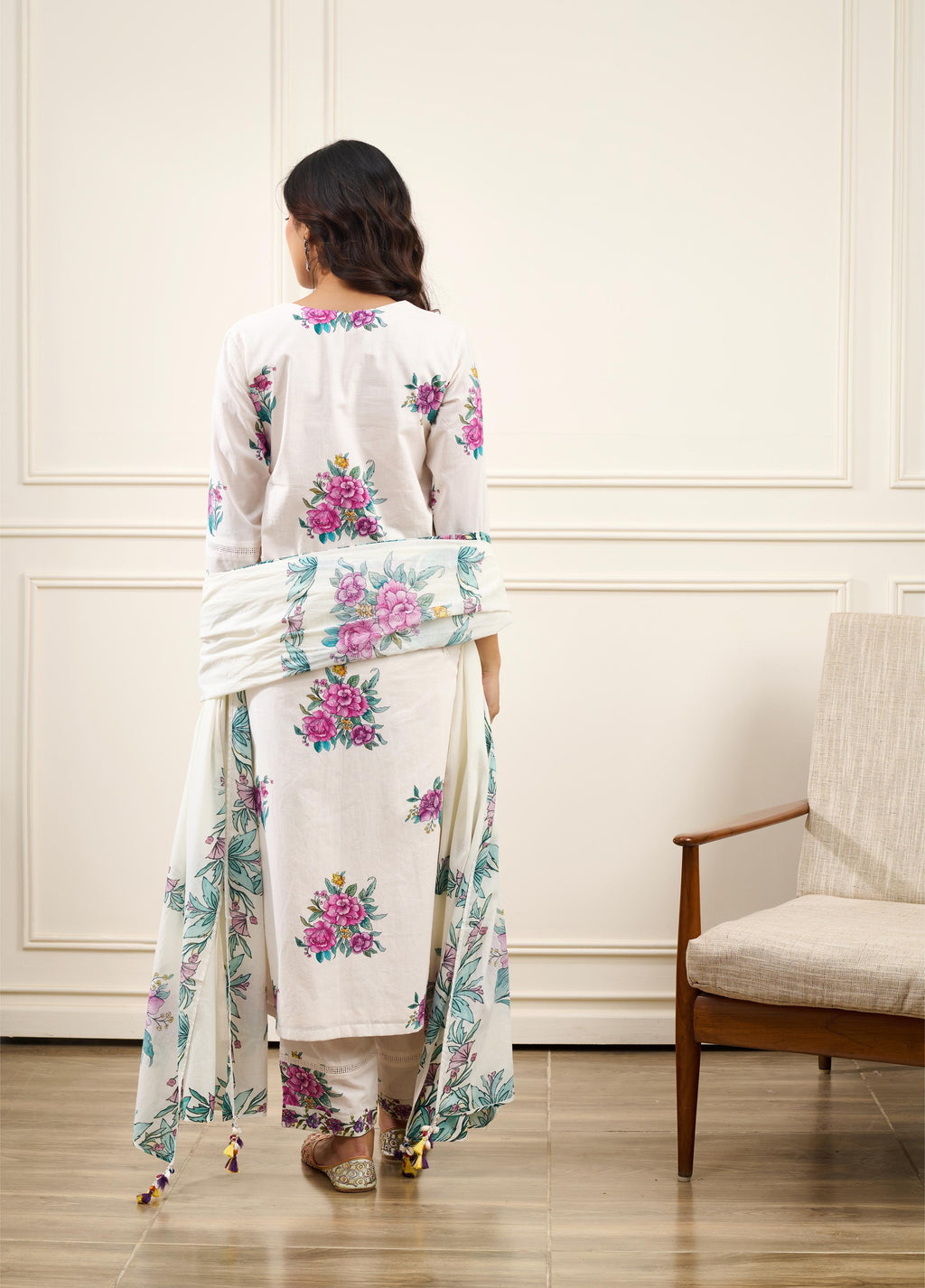 Gul-Boota KURTA WITH PALAZO AND DUPATTA- SET OF 3