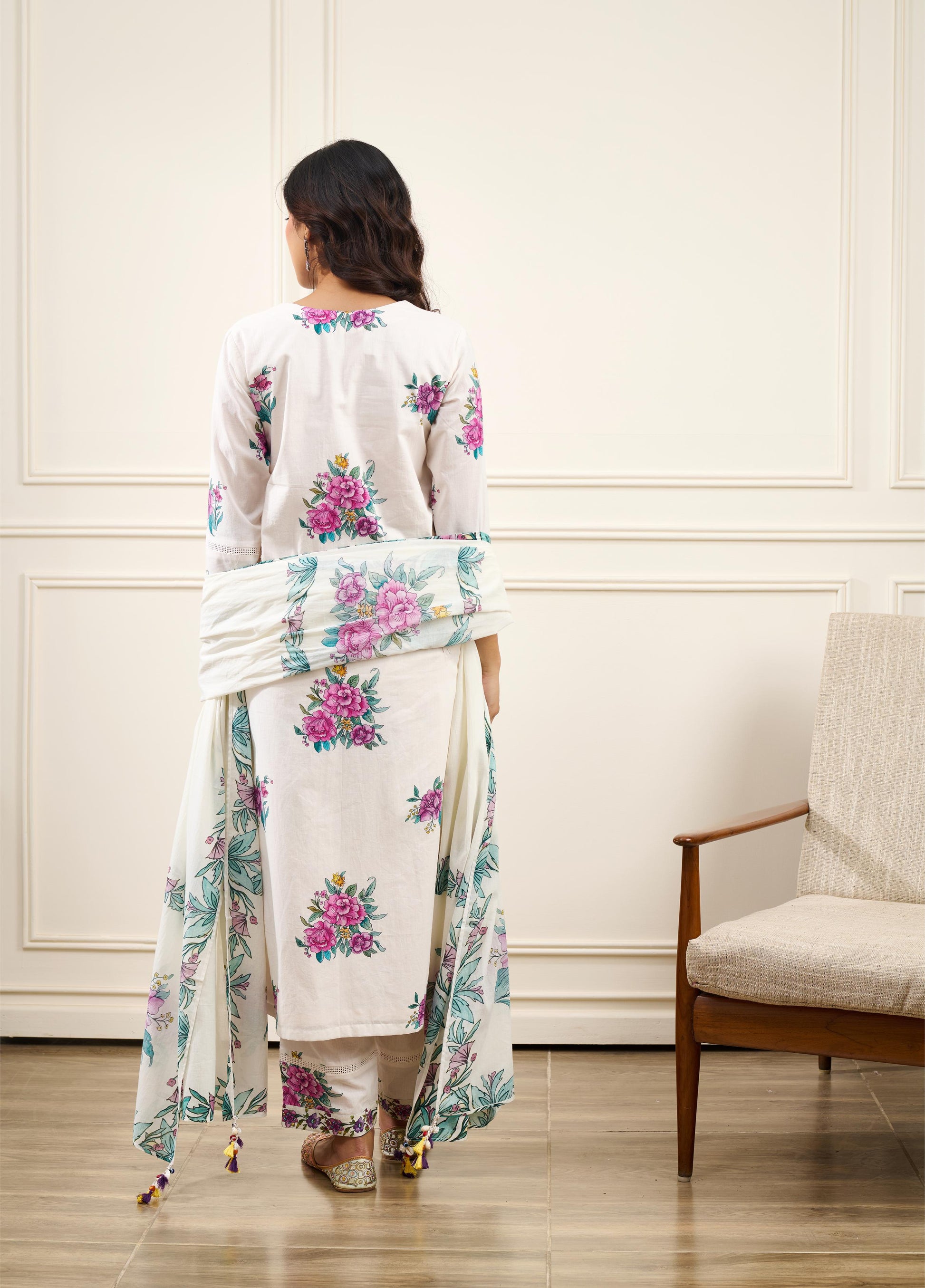 Gul-Boota KURTA WITH PALAZO AND DUPATTA- SET OF 3