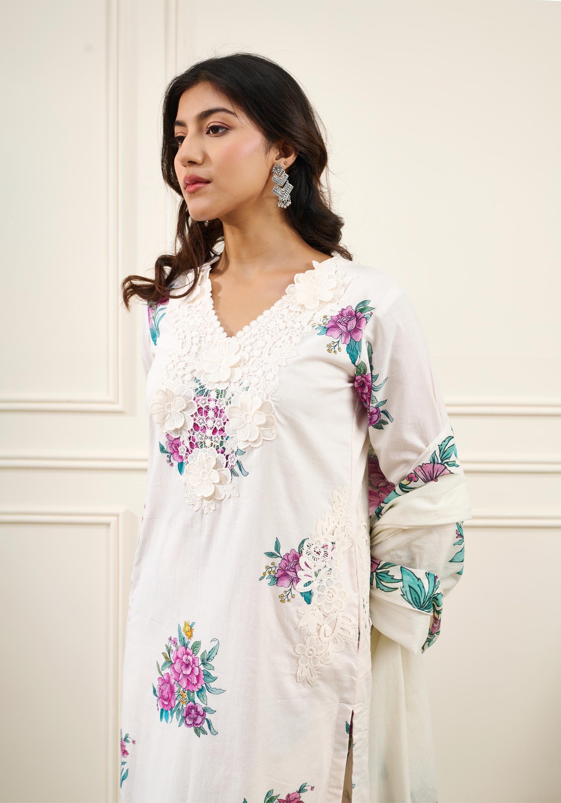 Gul-Boota KURTA WITH PALAZO AND DUPATTA- SET OF 3