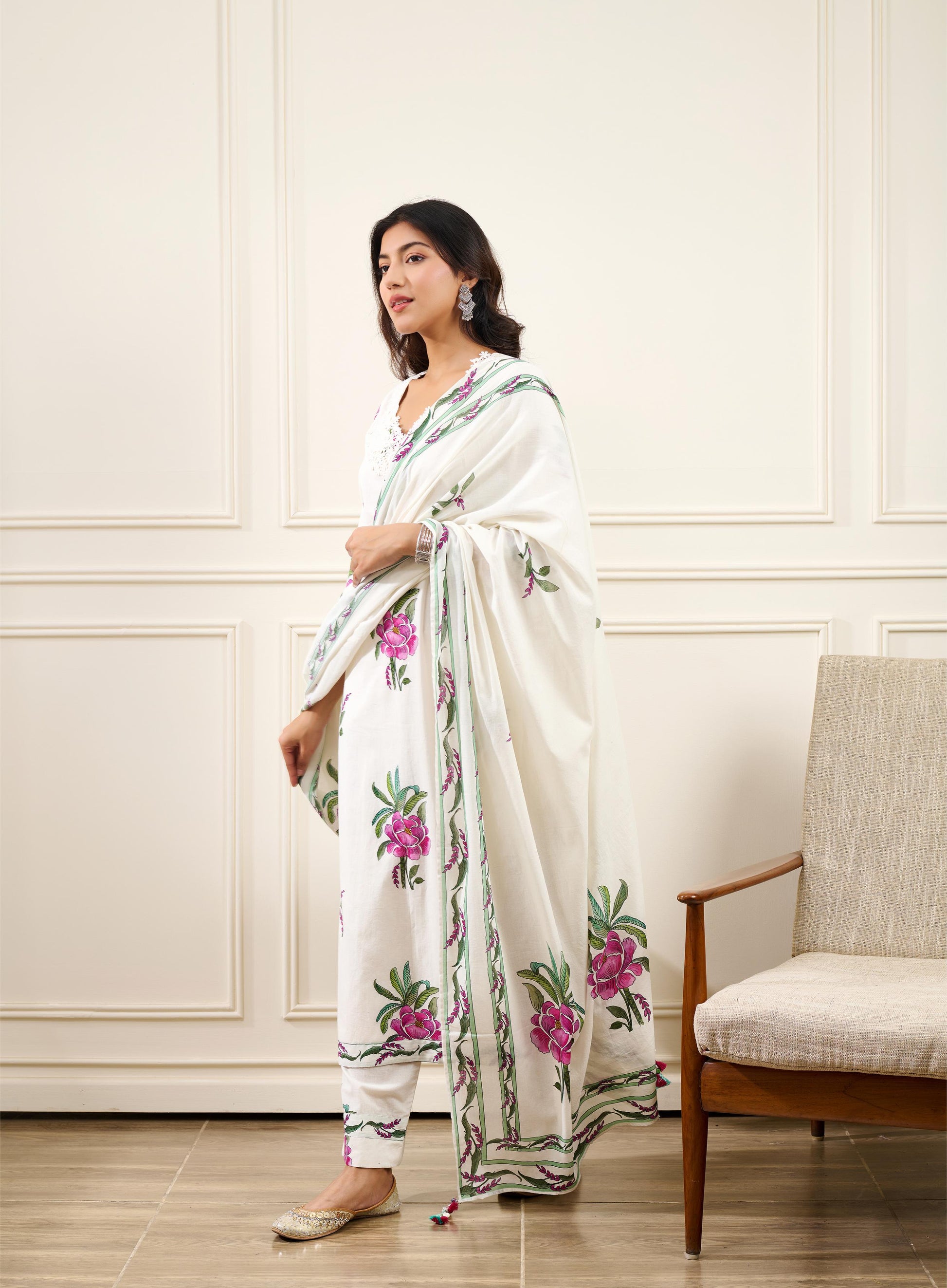 GulNaar KURTA WITH PALAZO AND DUPATTA- SET OF 3