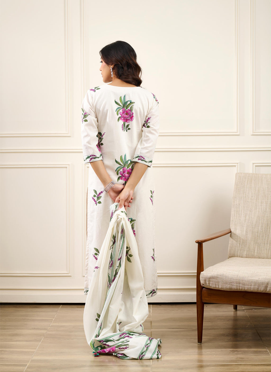 GulNaar KURTA WITH PALAZO AND DUPATTA- SET OF 3