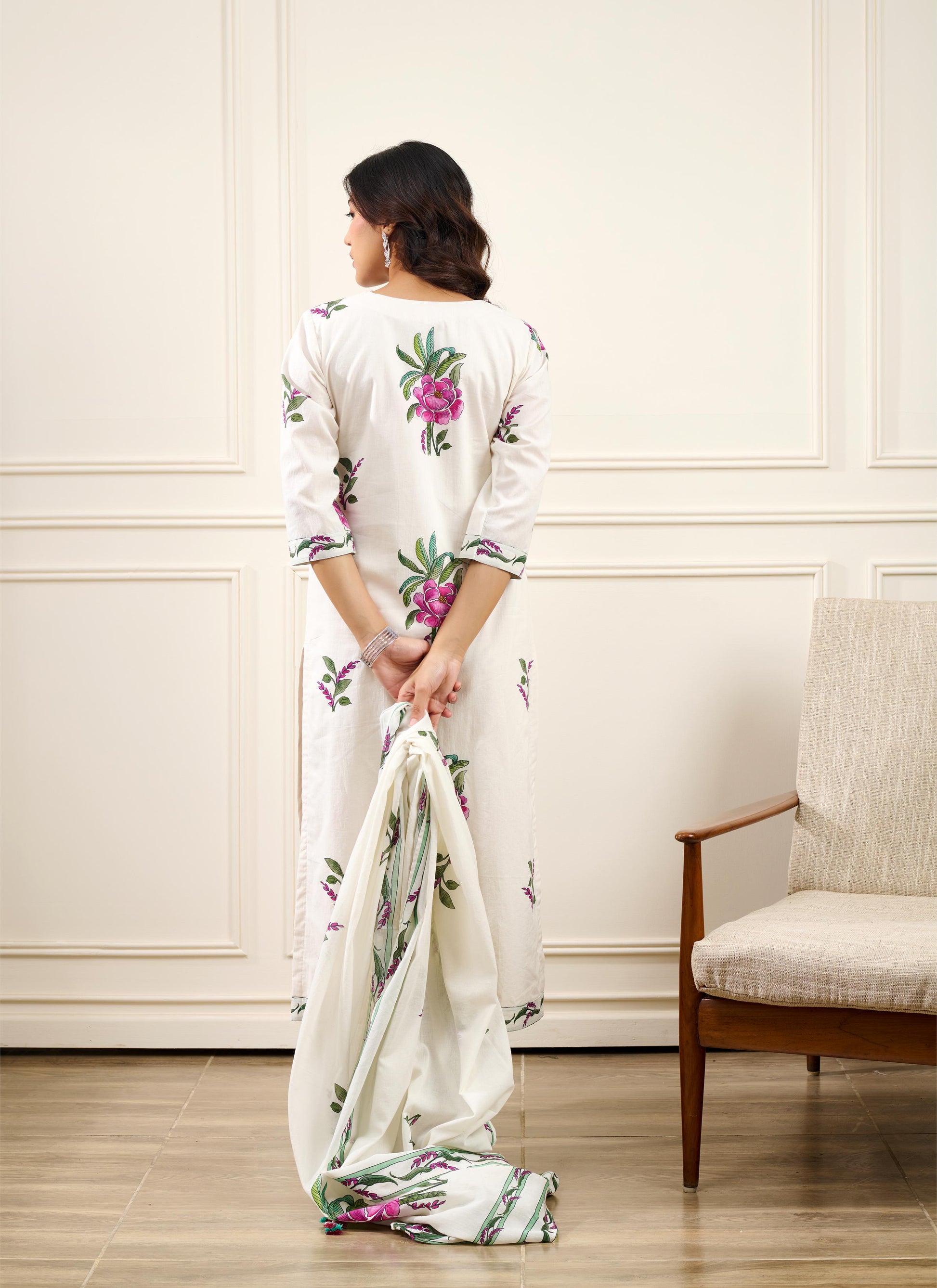 GulNaar KURTA WITH PALAZO AND DUPATTA- SET OF 3