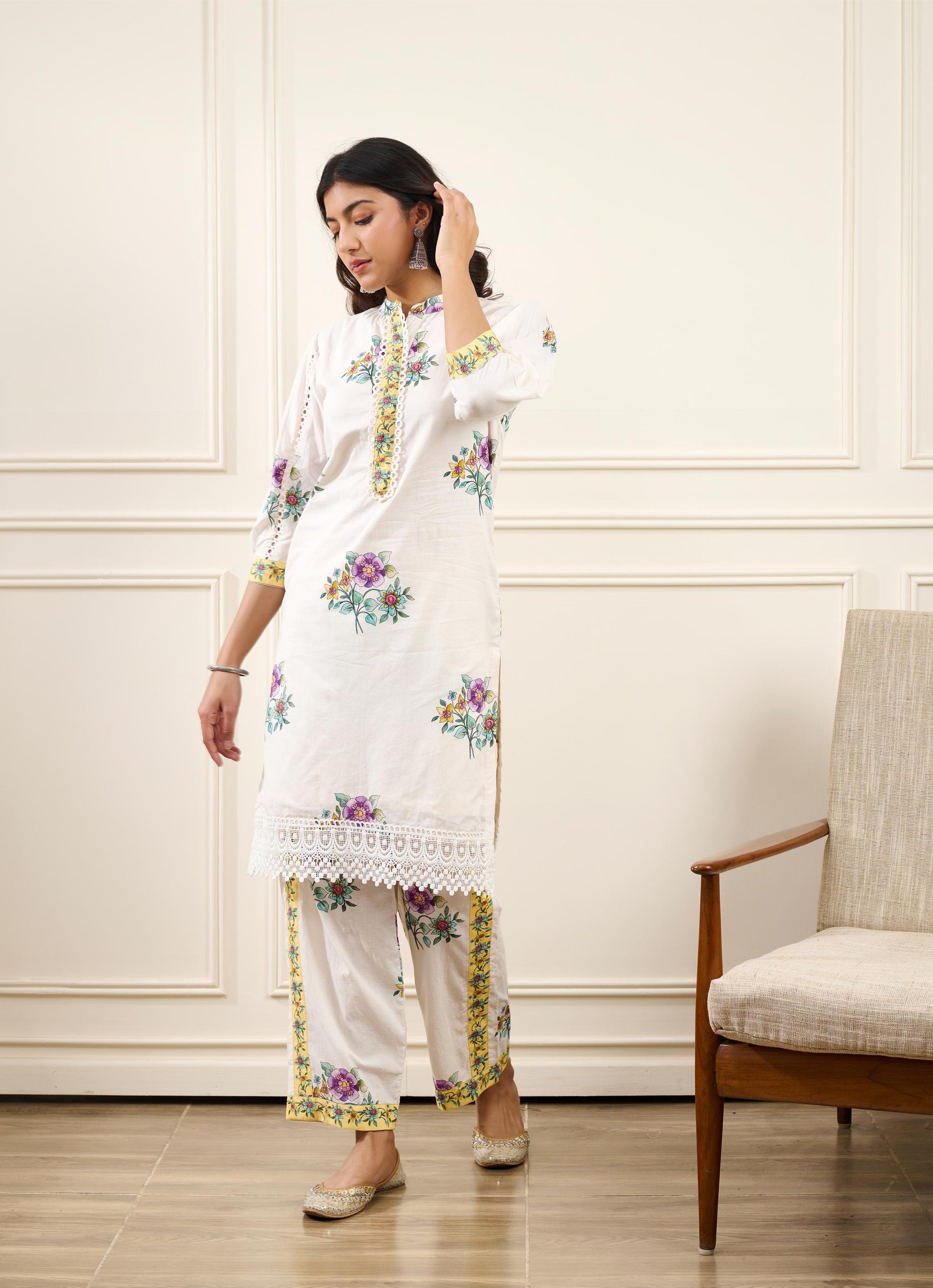 Gul-Mohar Kurta Set- SET OF 2