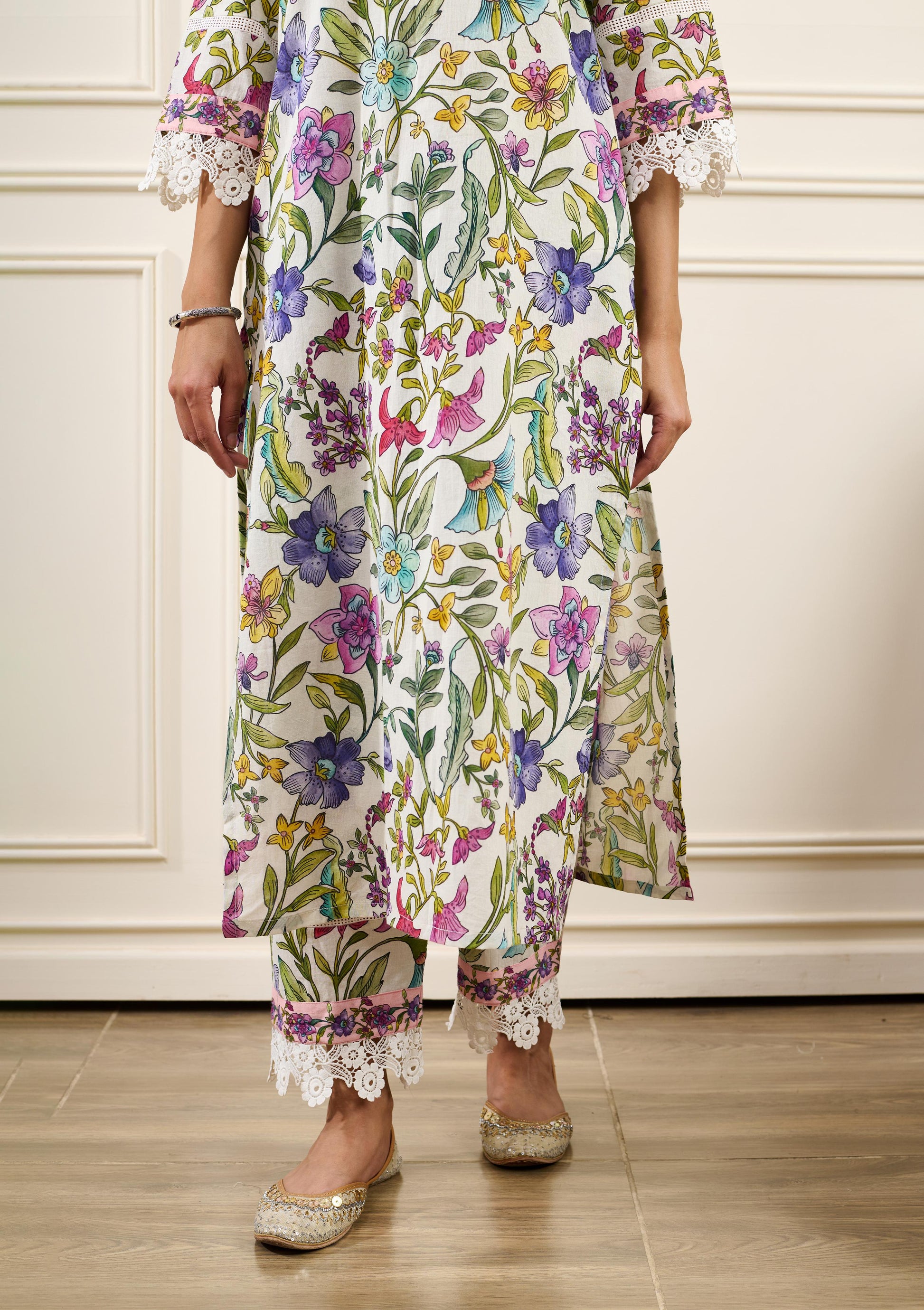 Gul-Bahaar Straight KURTA WITH PALAZZO AND DUPATTA- SET OF 3