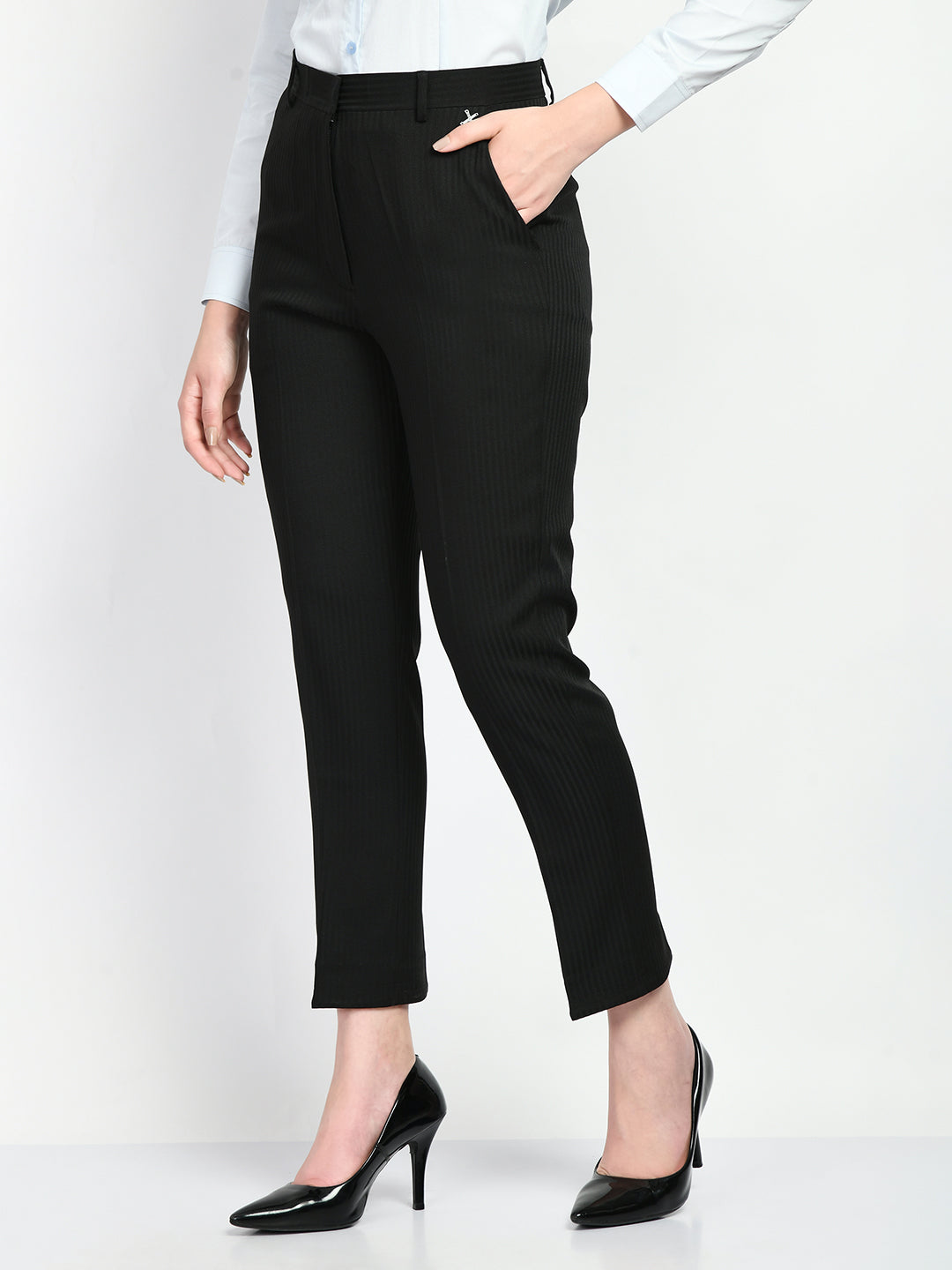 Exude Fire Striped Straight Trousers