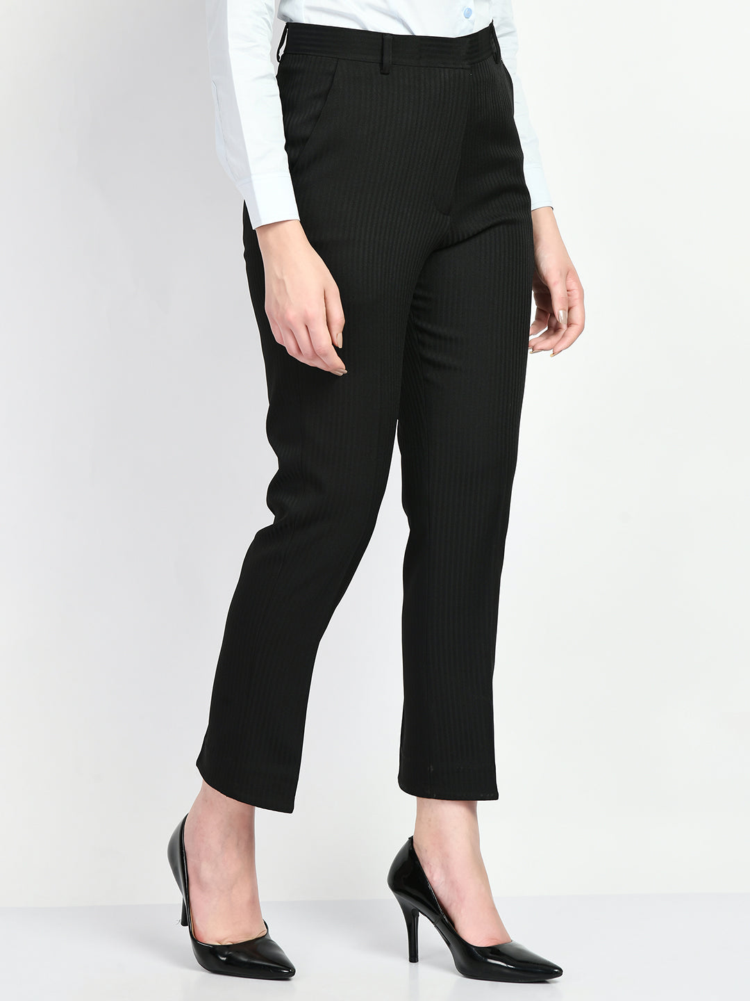 Exude Fire Striped Straight Trousers