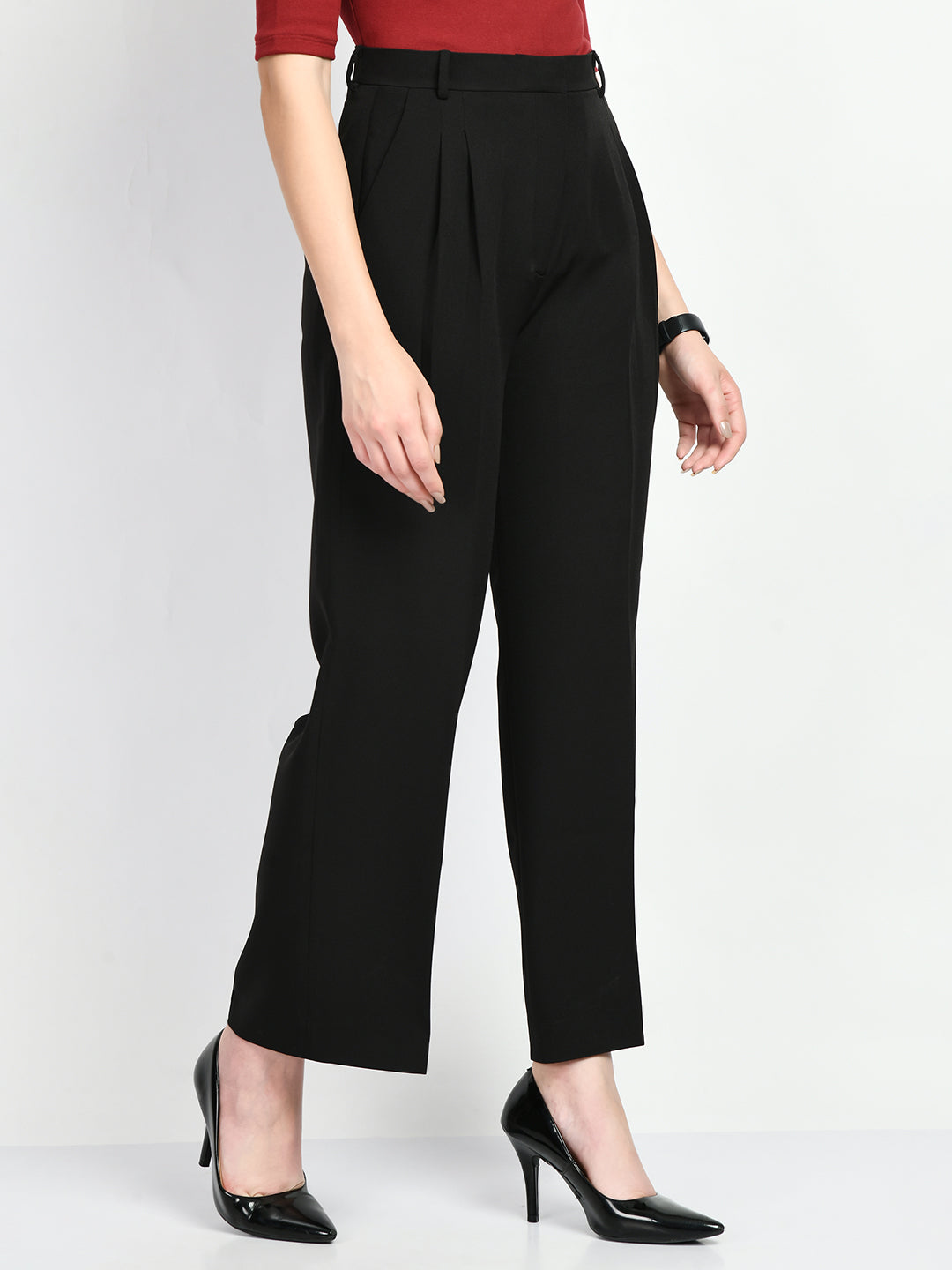 Exude Influence Solid Wide Leg Trousers