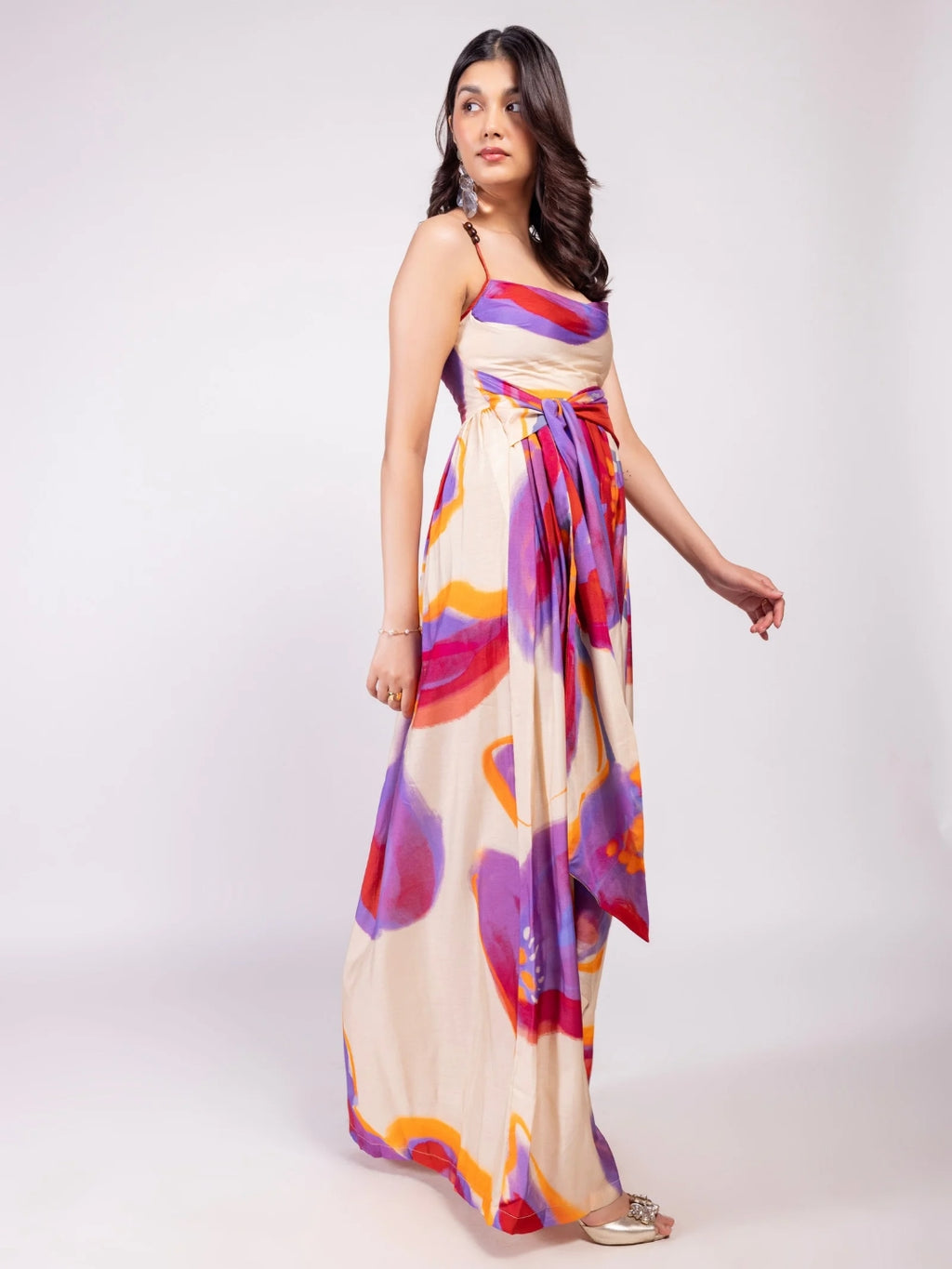 Lavender Printed Maxi Dress- PI