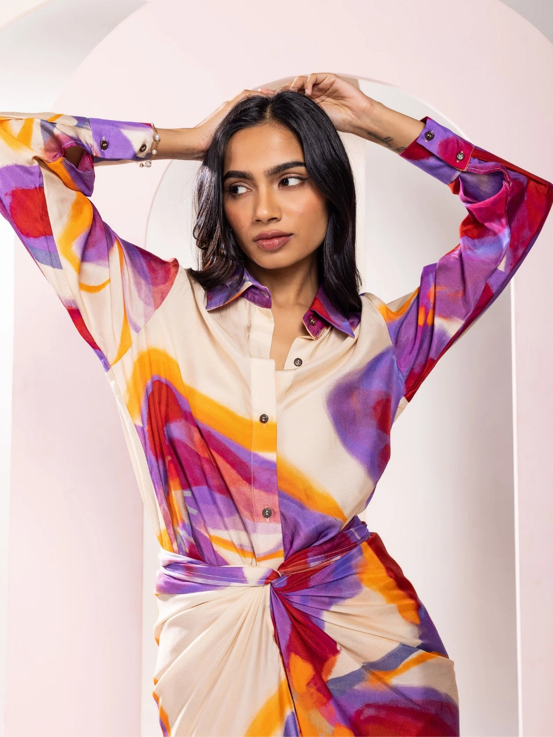 Lavender Printed Shirt