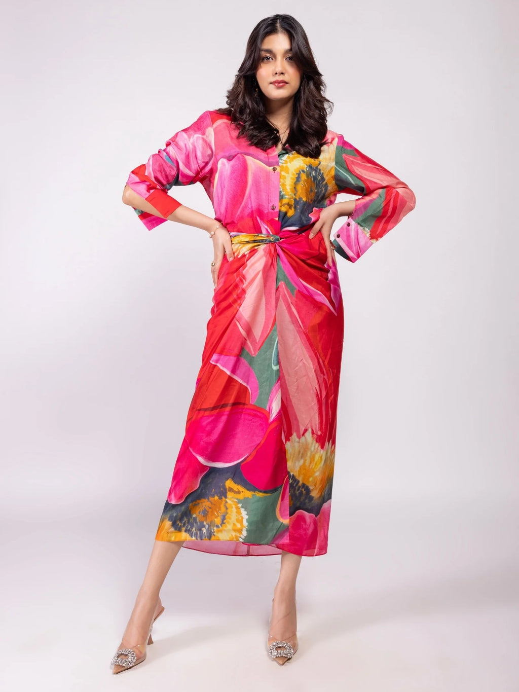 Caspia Printed Wrap Skirt Set (Set of 2)