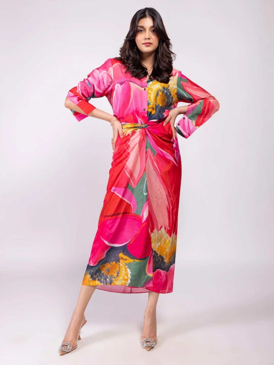 Caspia Printed Wrap Skirt Set (Set of 2)