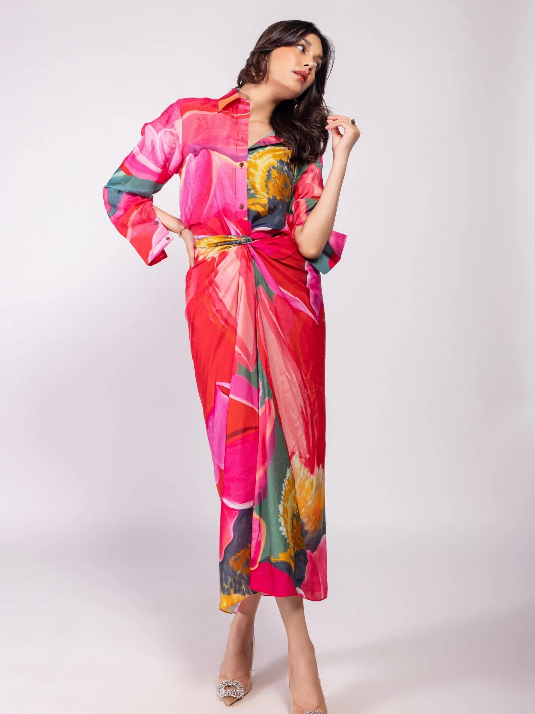 Caspia Printed Wrap Skirt Set (Set of 2)