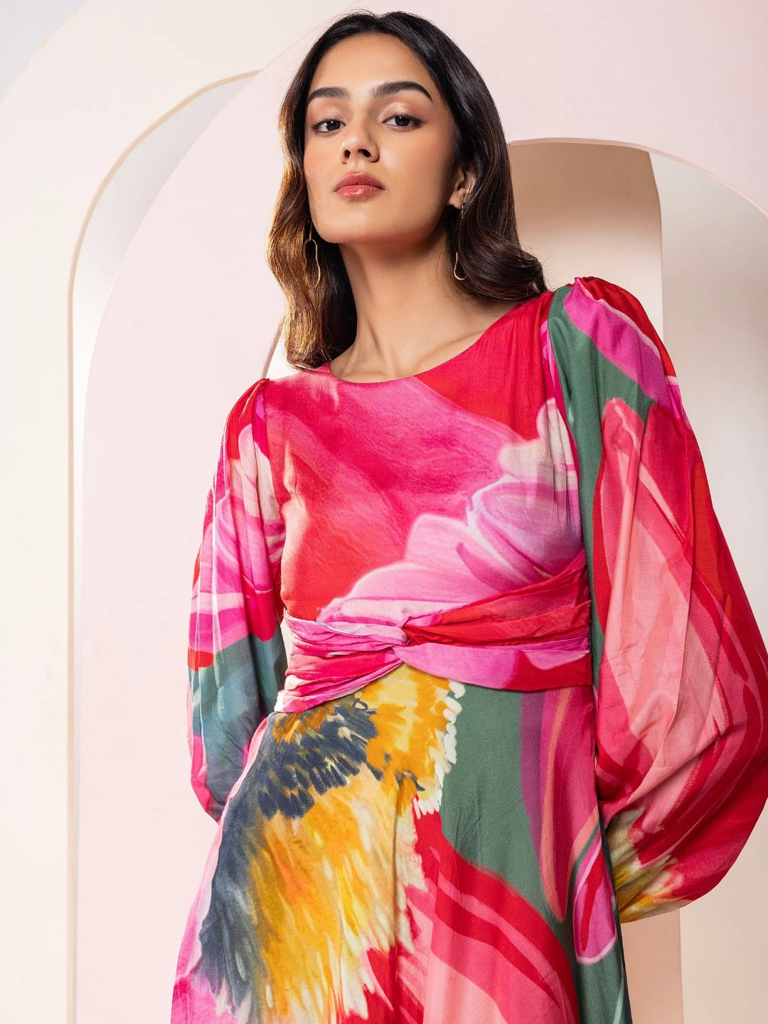 Caspia Printed Midi Dress