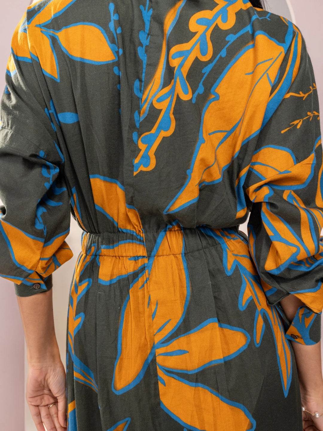 Rio Printed Maxi Shirt Dress