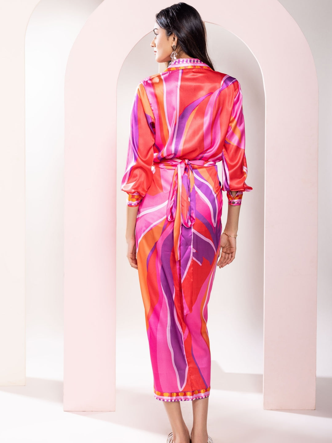 Vibranza Printed Wrap Skirt Set (Set of 2)