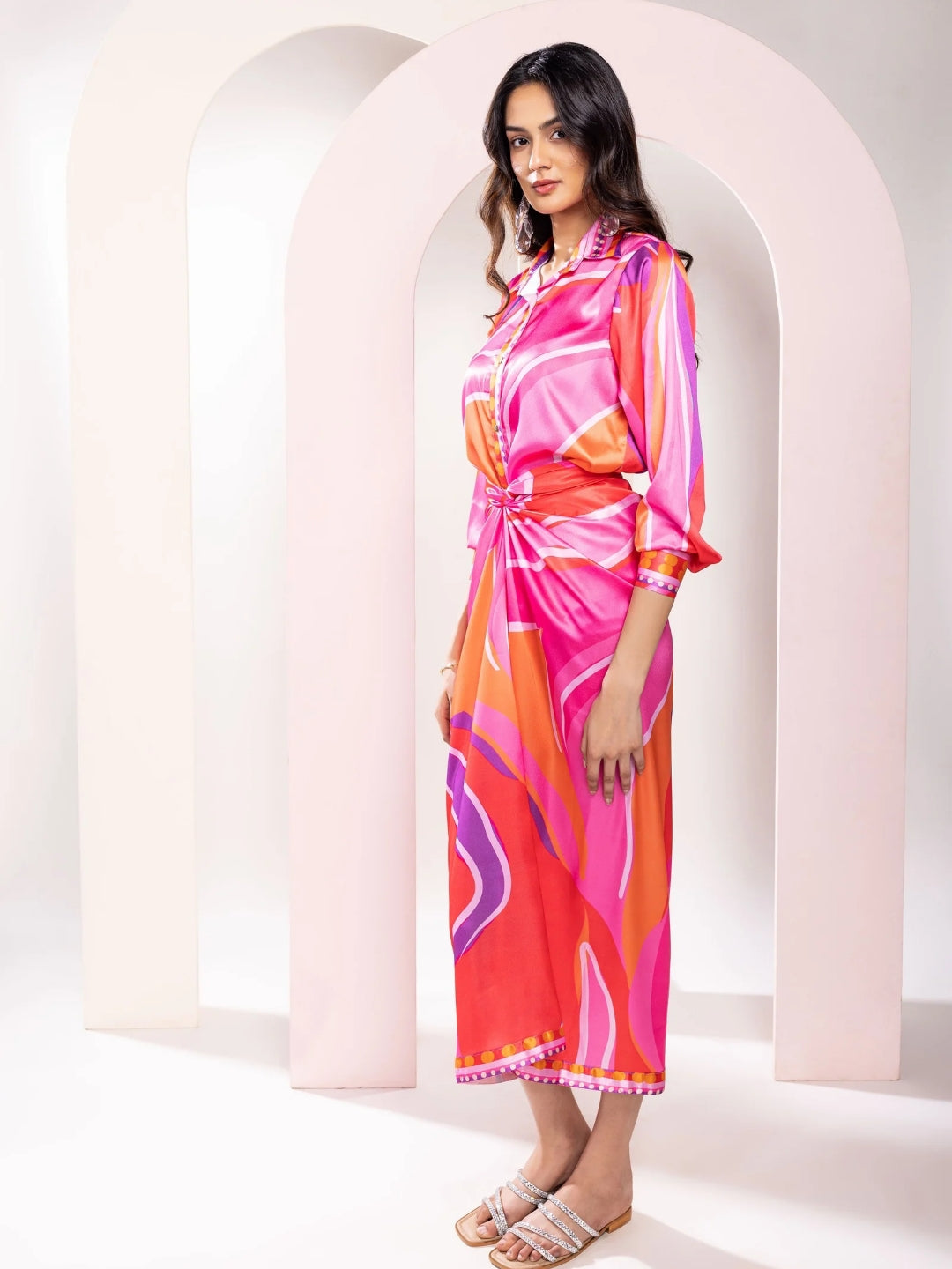 Vibranza Printed Wrap Skirt Set (Set of 2)