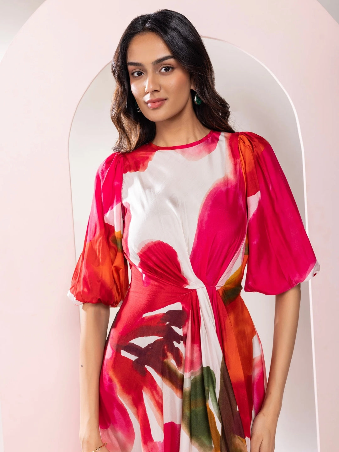 Zinnia Printed Midi Dress
