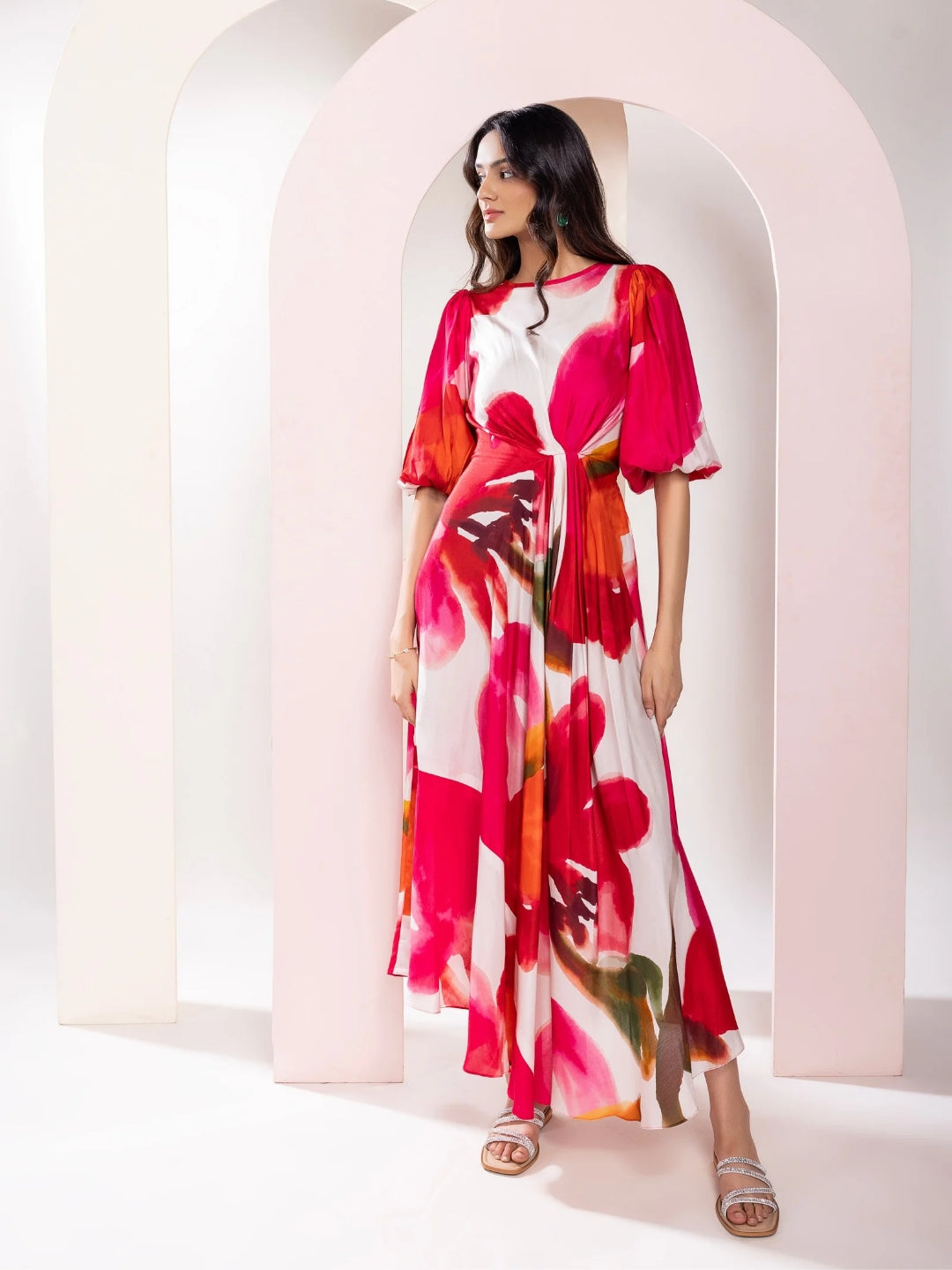 Zinnia Printed Midi Dress