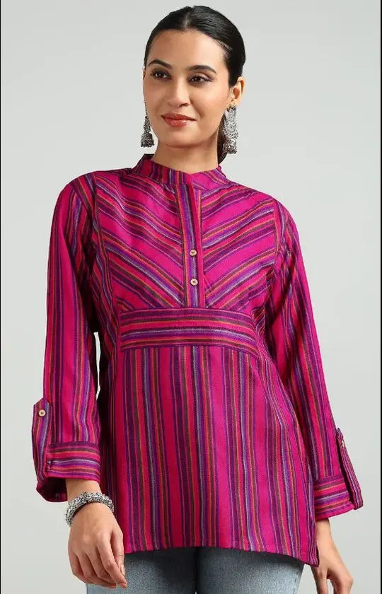 Fusia Pink Cottswool Tunic