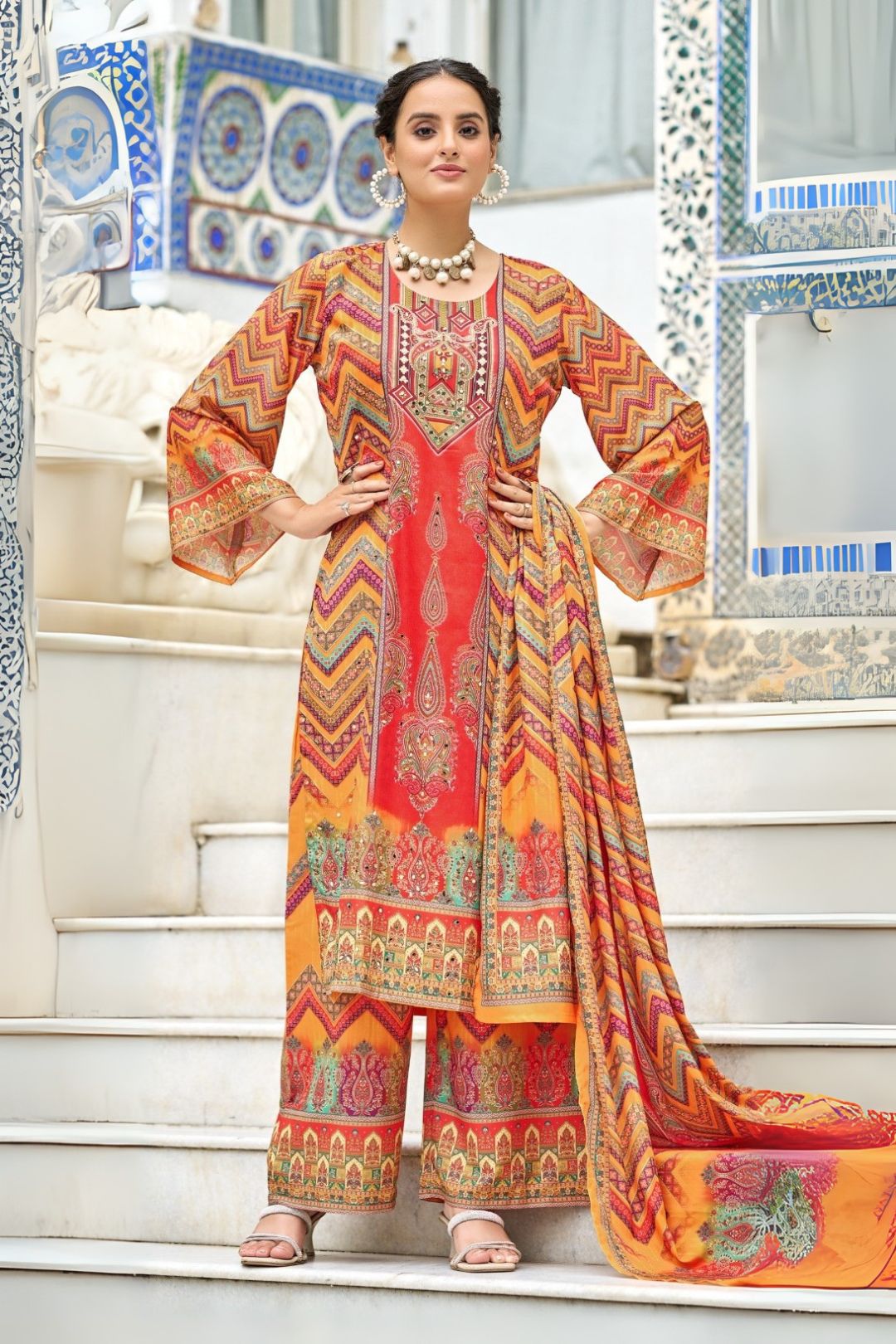 Morni amber full work suit set