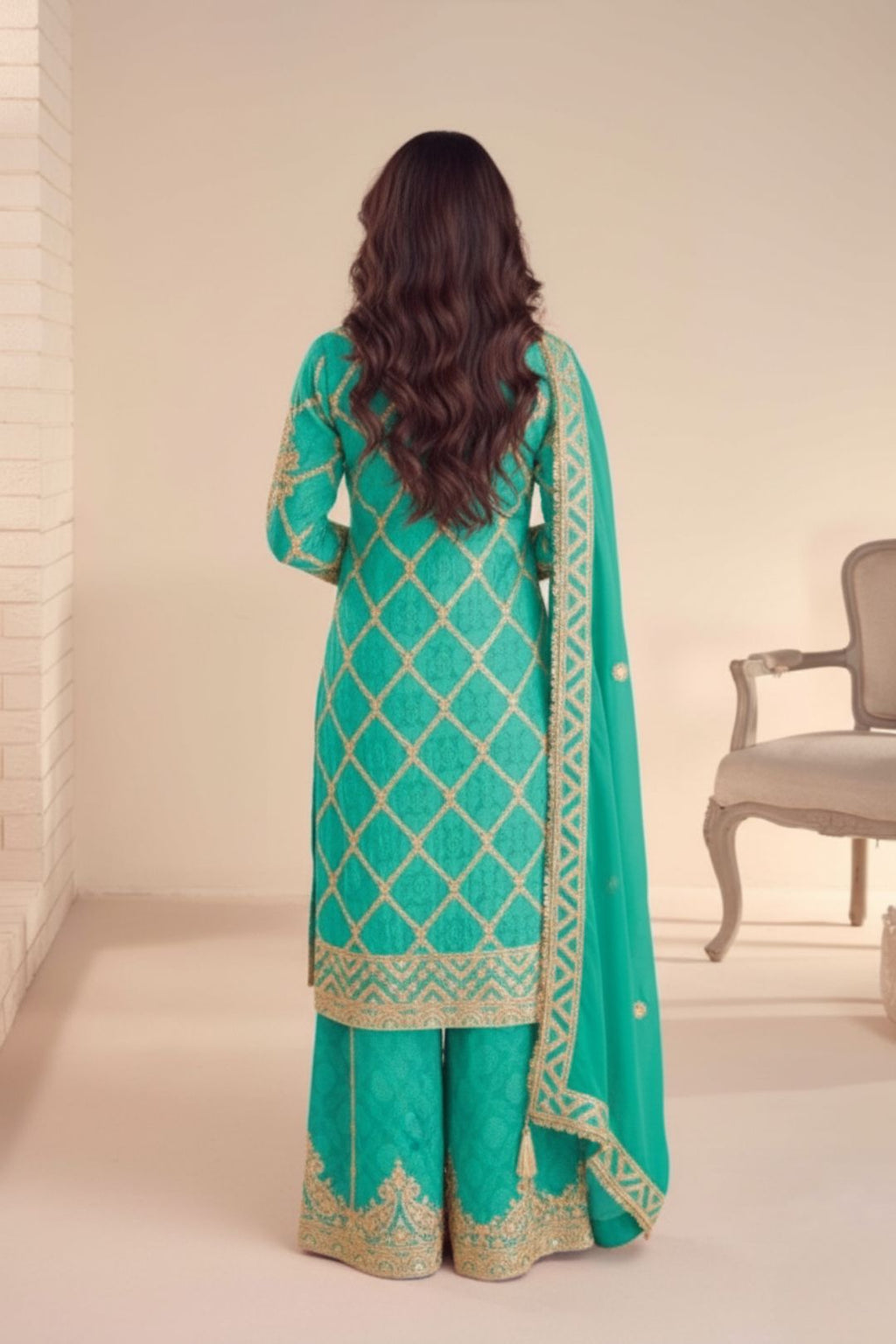 Koyal Peacock Full Work Suit Set