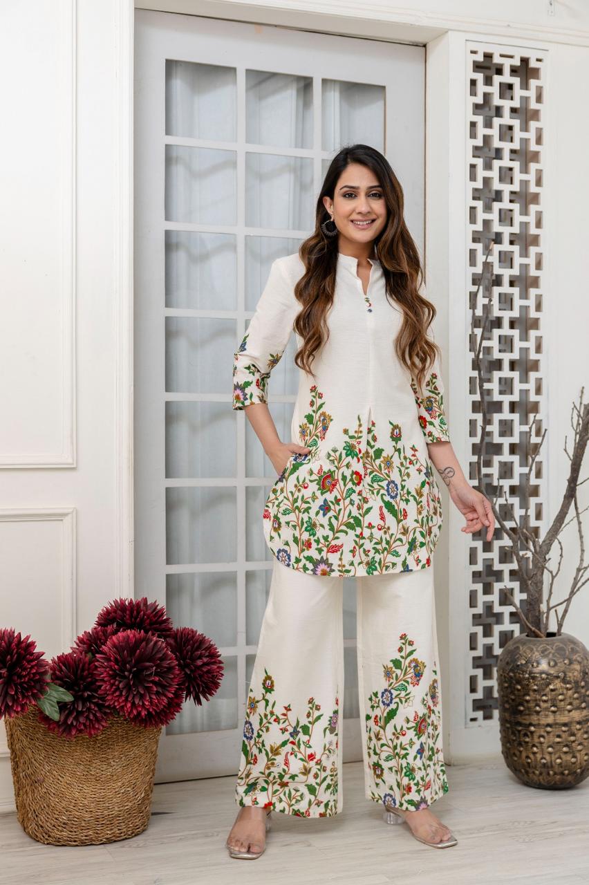 Colba vibe printed Cotton co-ord Set- AL