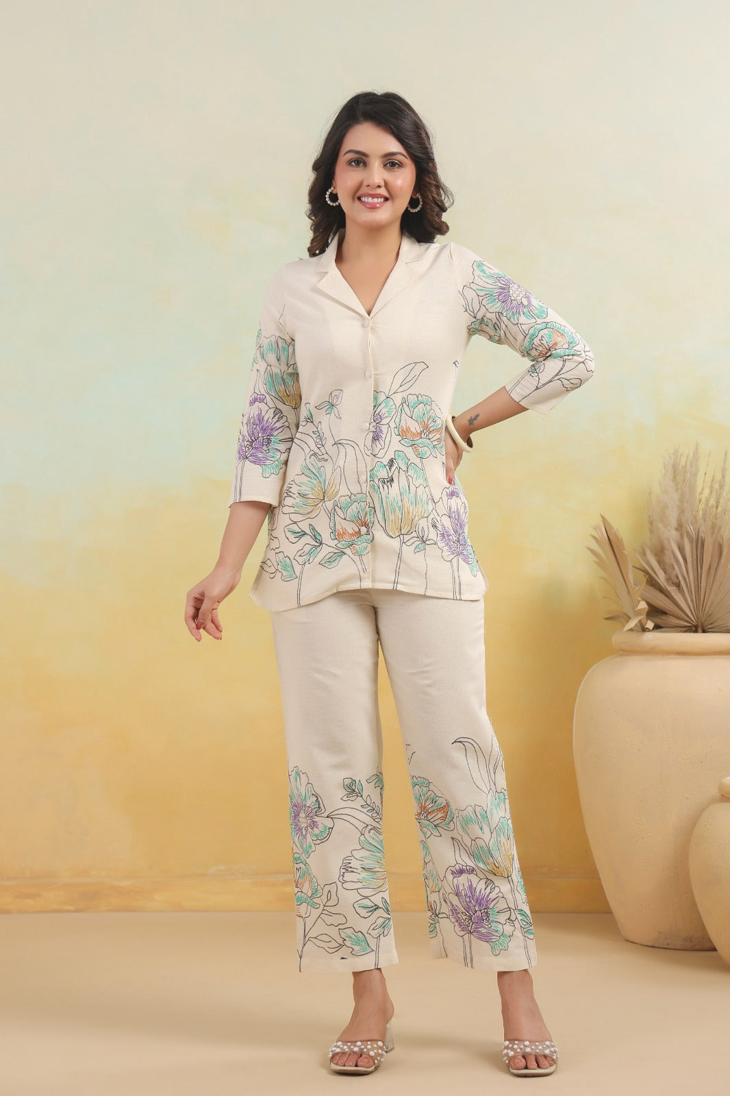 Hardik Snow Printed Cotton Co-ord Set