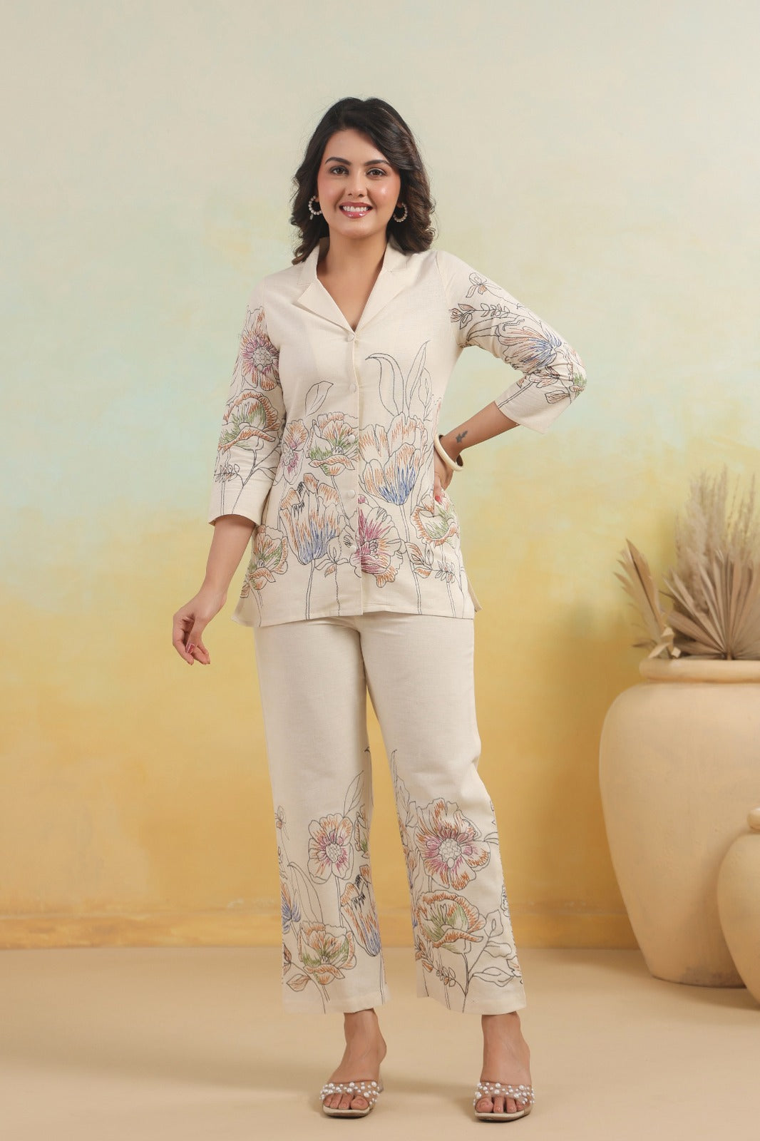 Hardik Misri Printed Cotton Co-ord Set- AL