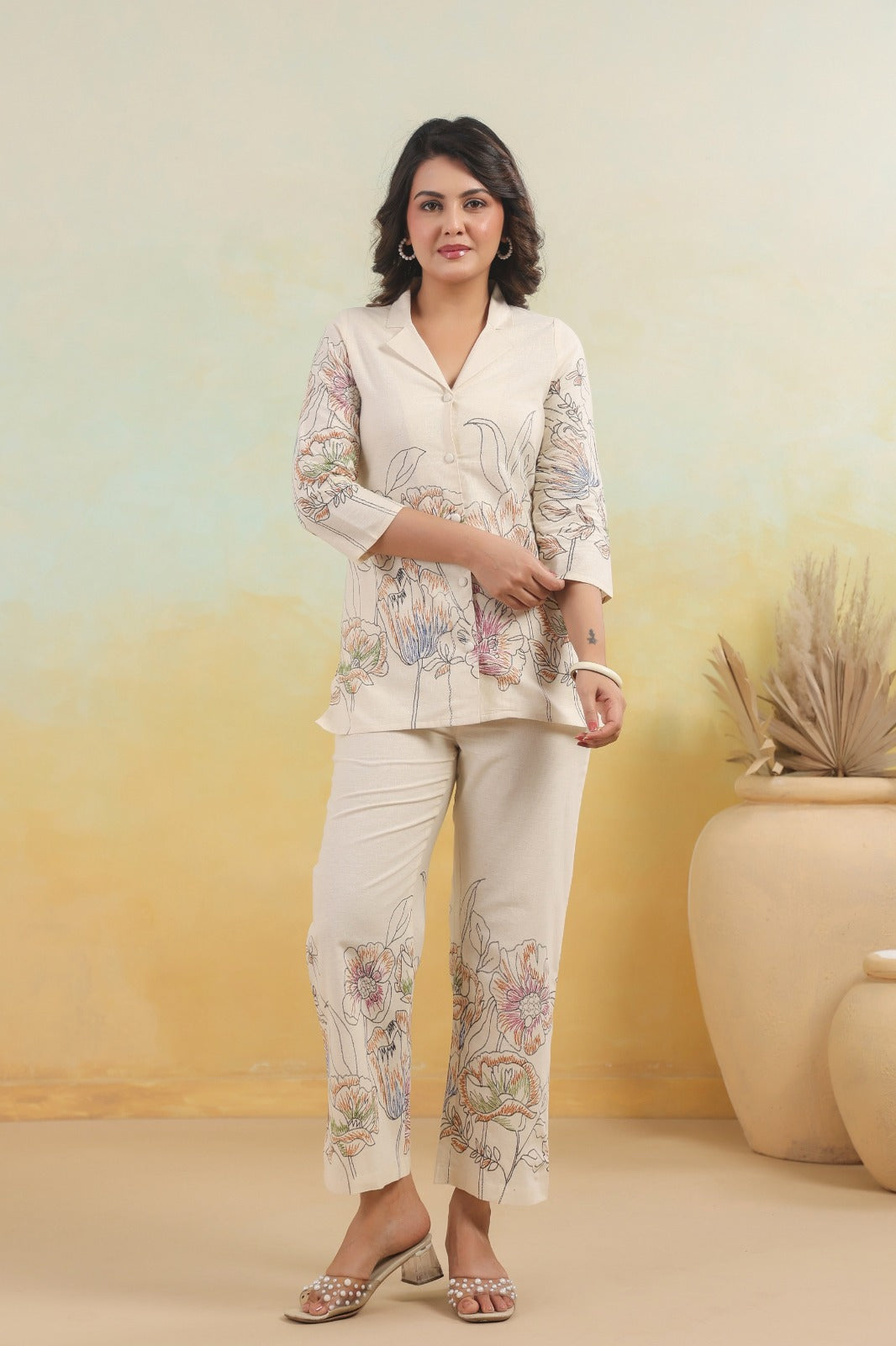 Hardik Misri Printed Cotton Co-ord Set- AL