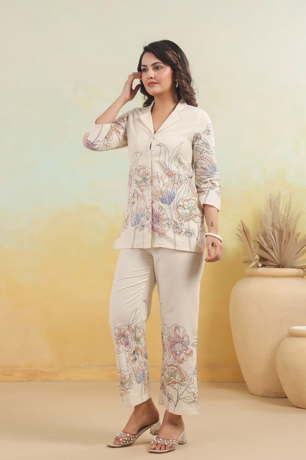 Hardik Misri Printed Cotton Co-ord Set- AL