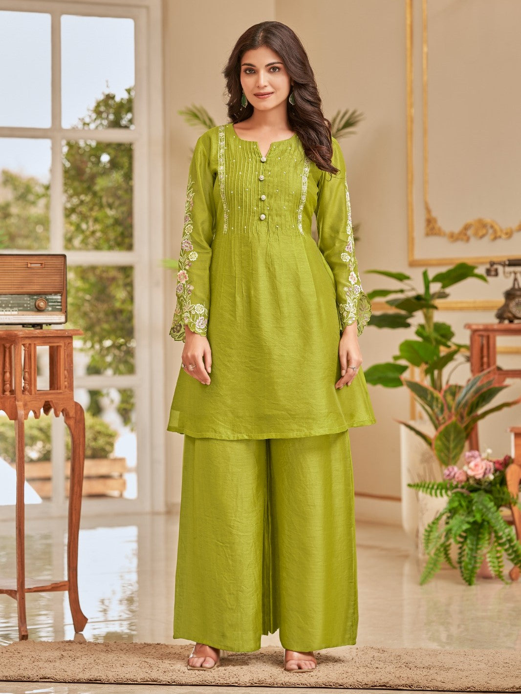 Gaurisha Barf Embroidery Premium Co-ord Set-AL