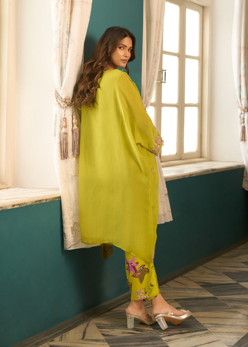 Aster Fern Premium fusion wear Co-ord set- AL