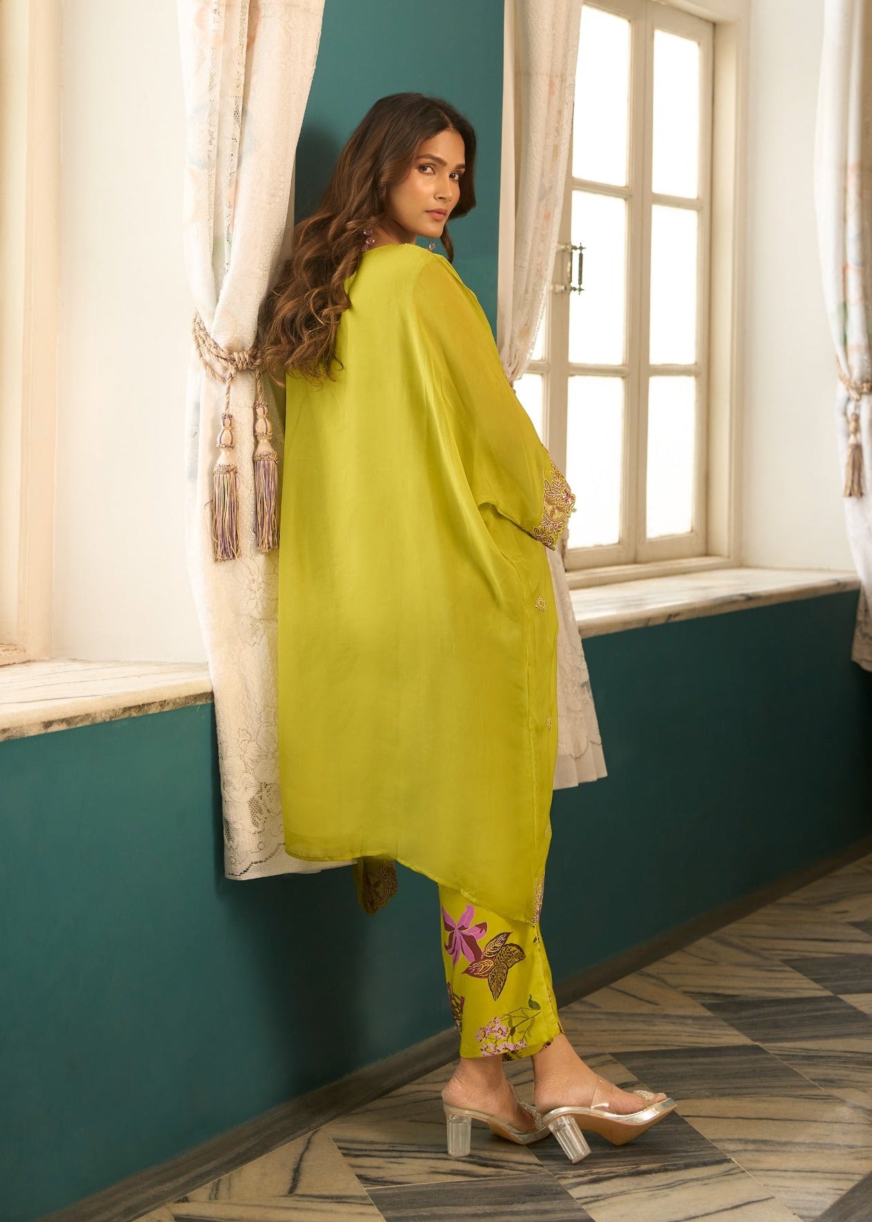 Aster Fern Premium fusion wear Co-ord set- AL