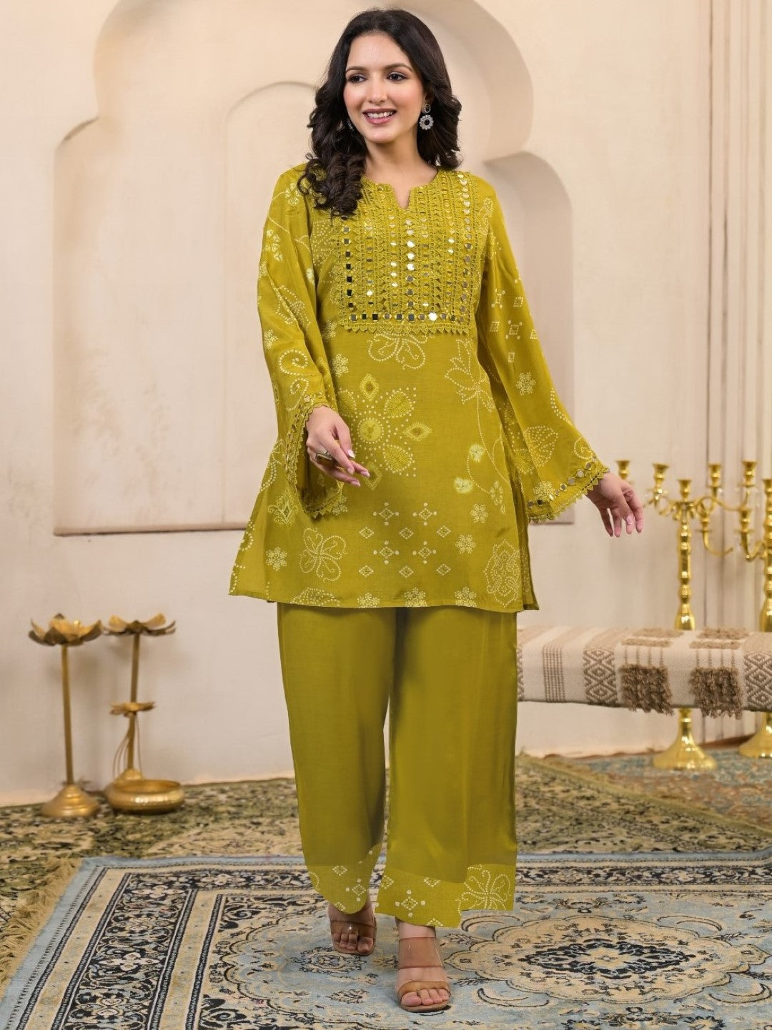 Kara Sage Full Work Premium Co-ord set-AL
